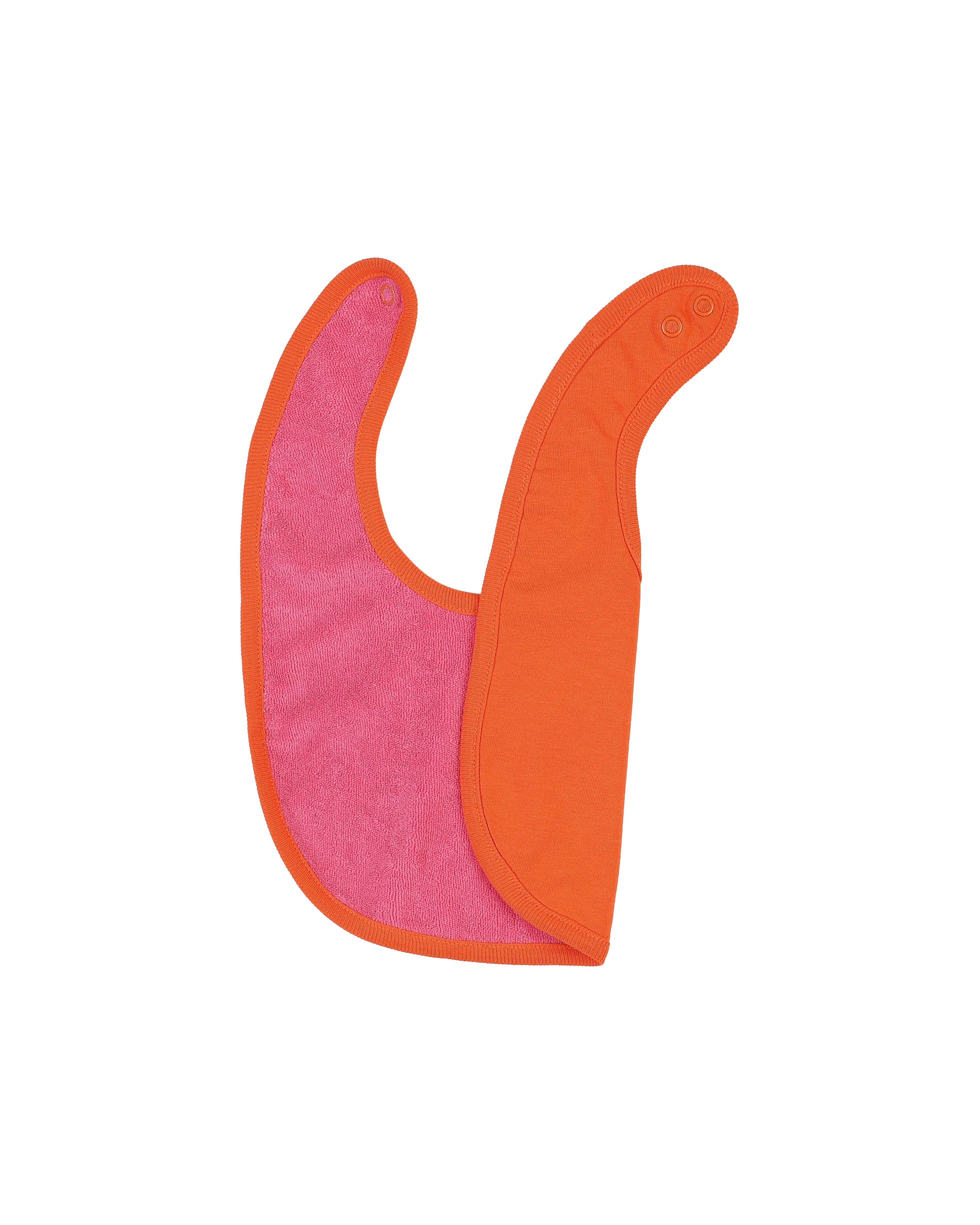 organic cotton - Joey Reversable Bib - Pink & Orange - Bib - Ameelo - baby kids clothing