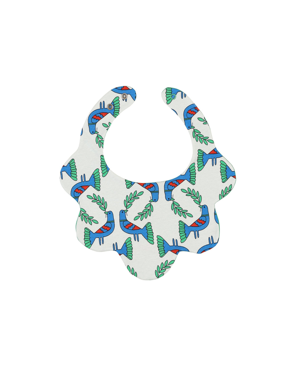 organic cotton - Jules Reversable Bib - Blue Bird & Green - Bib - Ameelo - baby kids clothing