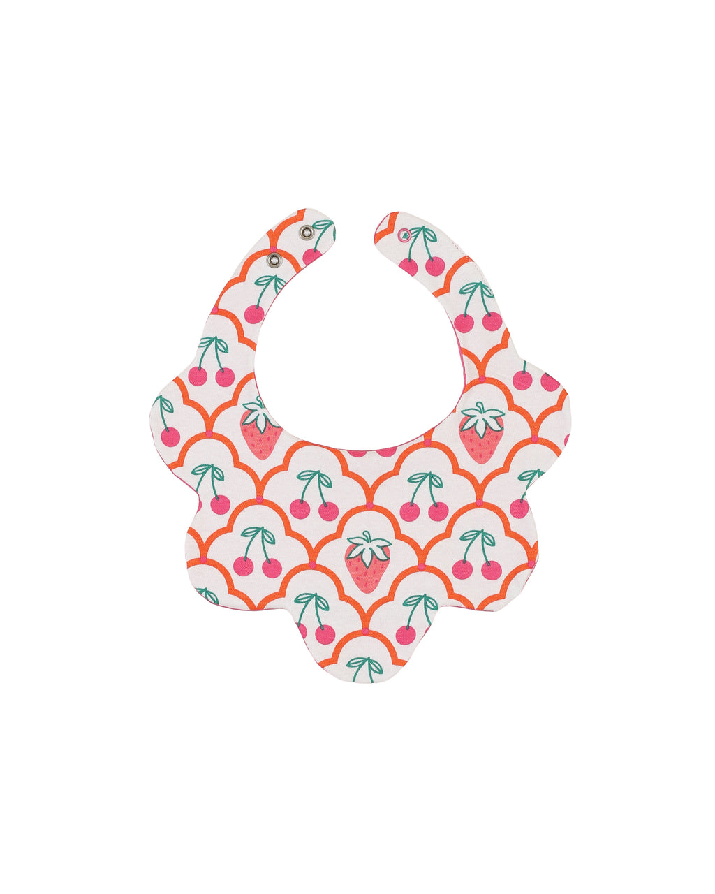 organic cotton - Jules Reversable Bib - Cherry Berry & Pink - Bib - Ameelo - baby kids clothing