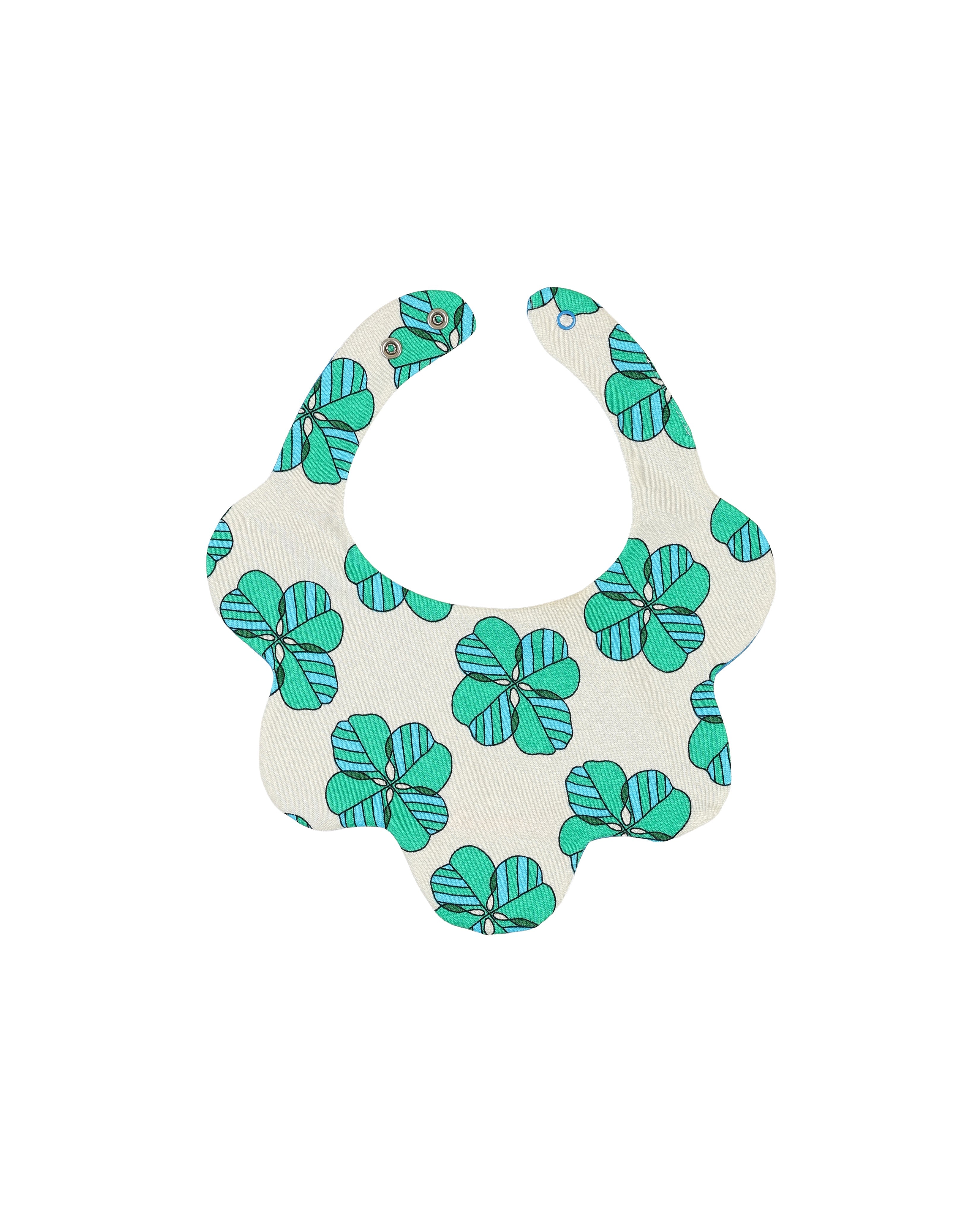 organic cotton - Jules Reversable Bib - Spring Clover & Blue - Bib - Ameelo - baby kids clothing