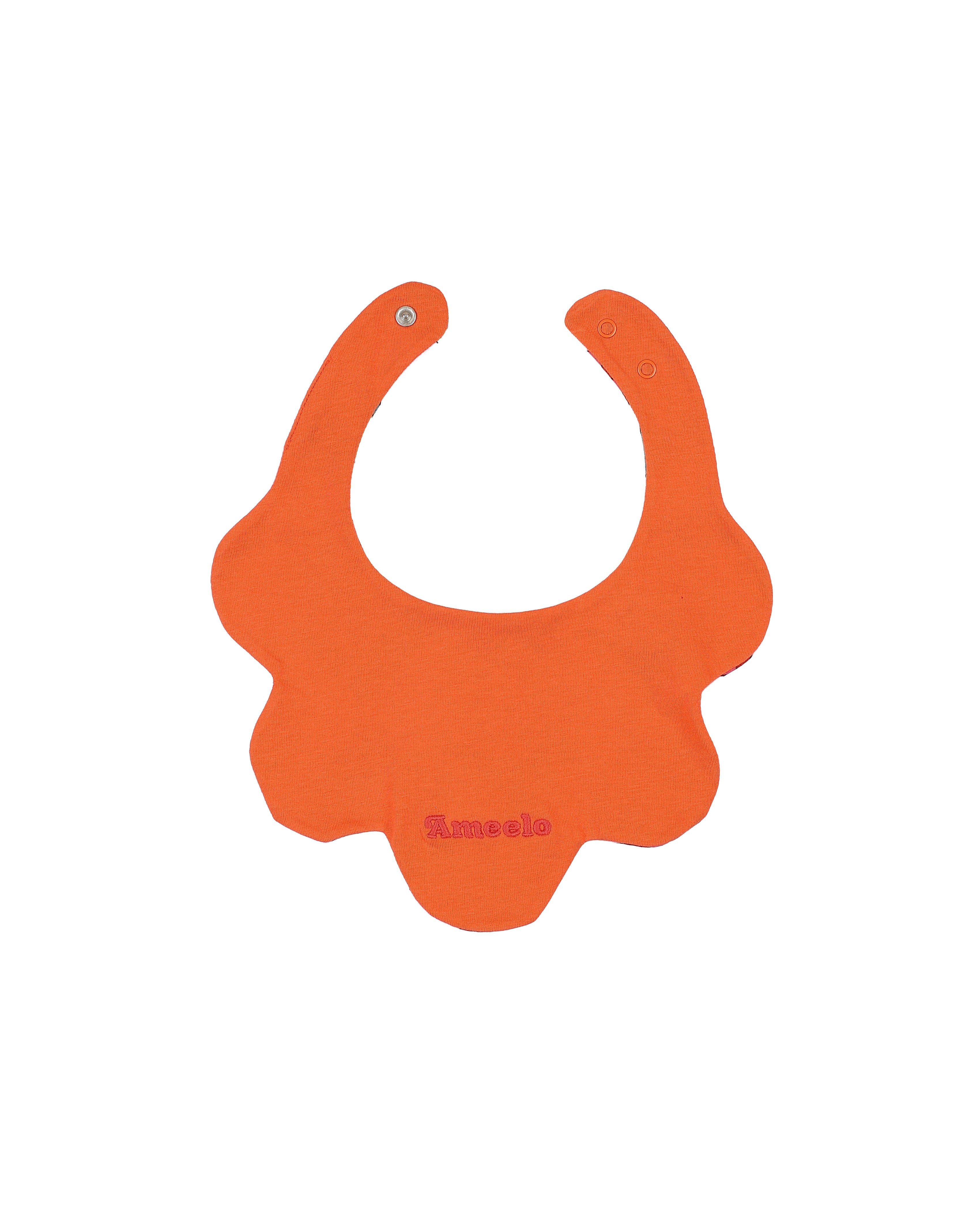organic cotton - Jules Reversable Bib - Sunny Flower & Orange-Bib-Ameelo - baby kids clothing