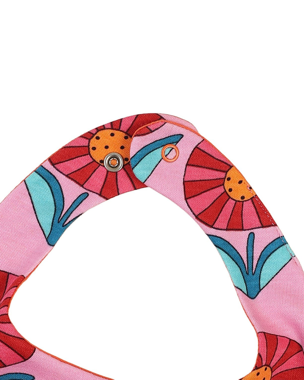 organic cotton - Jules Reversable Bib - Sunny Flower & Orange-Bib-Ameelo - baby kids clothing
