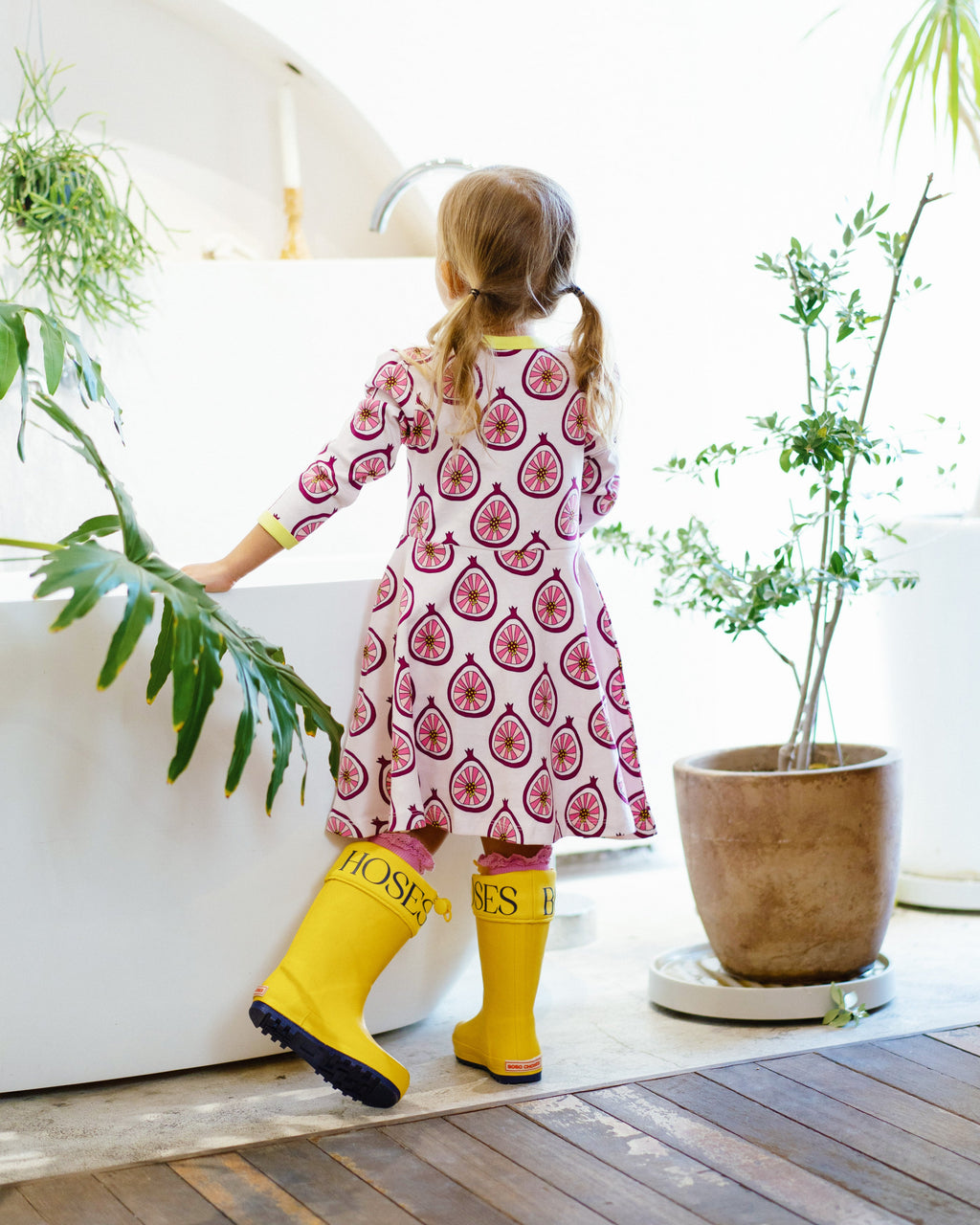 organic cotton - Mia Dress - Pomegranate - Dress - Ameelo - baby kids clothing