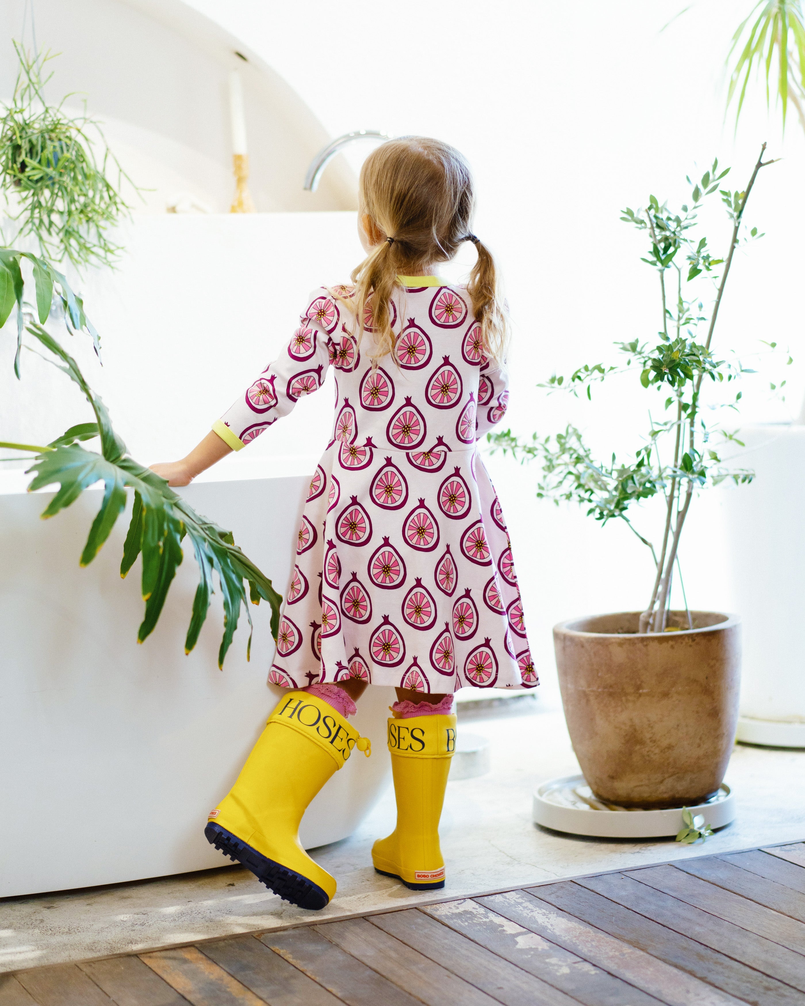 organic cotton - Mia Dress - Pomegranate - Dress - Ameelo - baby kids clothing
