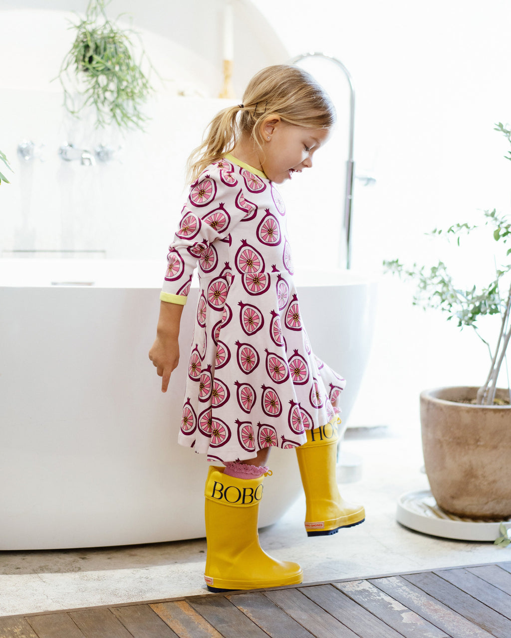 organic cotton - Mia Dress - Pomegranate - Dress - Ameelo - baby kids clothing