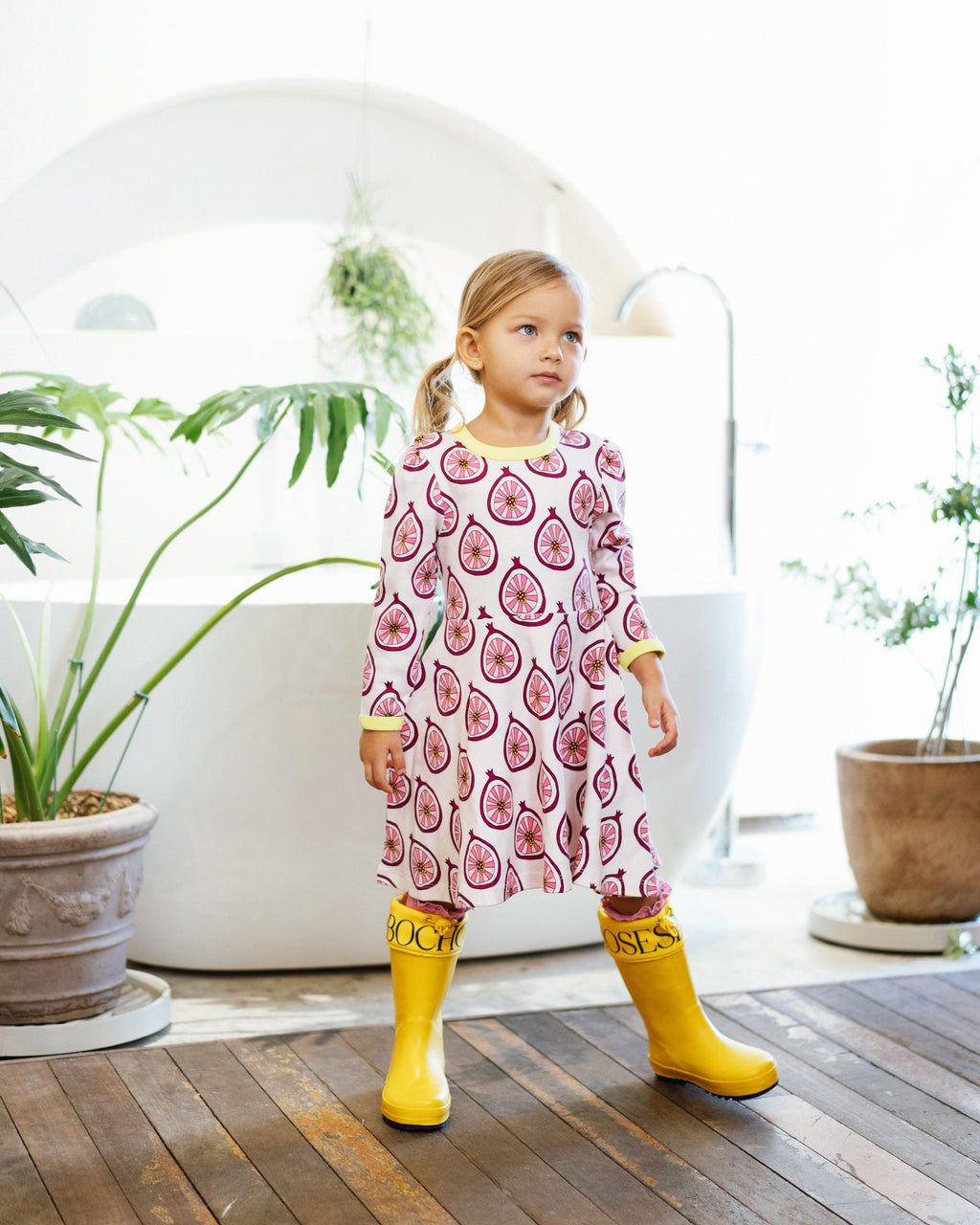 organic cotton - Mia Dress - Pomegranate - Dress - Ameelo - baby kids clothing