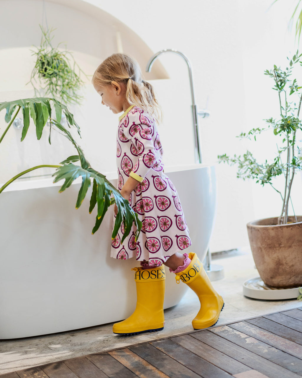 organic cotton - Mia Dress - Pomegranate - Dress - Ameelo - baby kids clothing