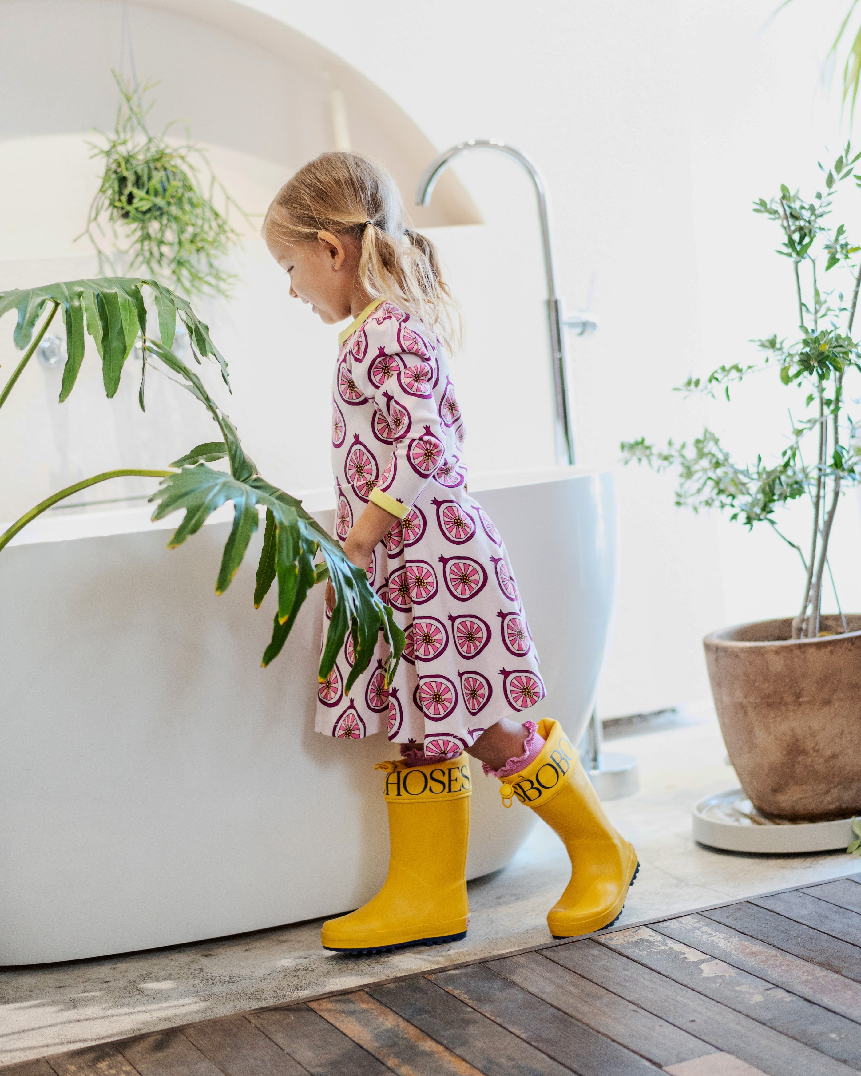 organic cotton - Mia Dress - Pomegranate - Dress - Ameelo - baby kids clothing