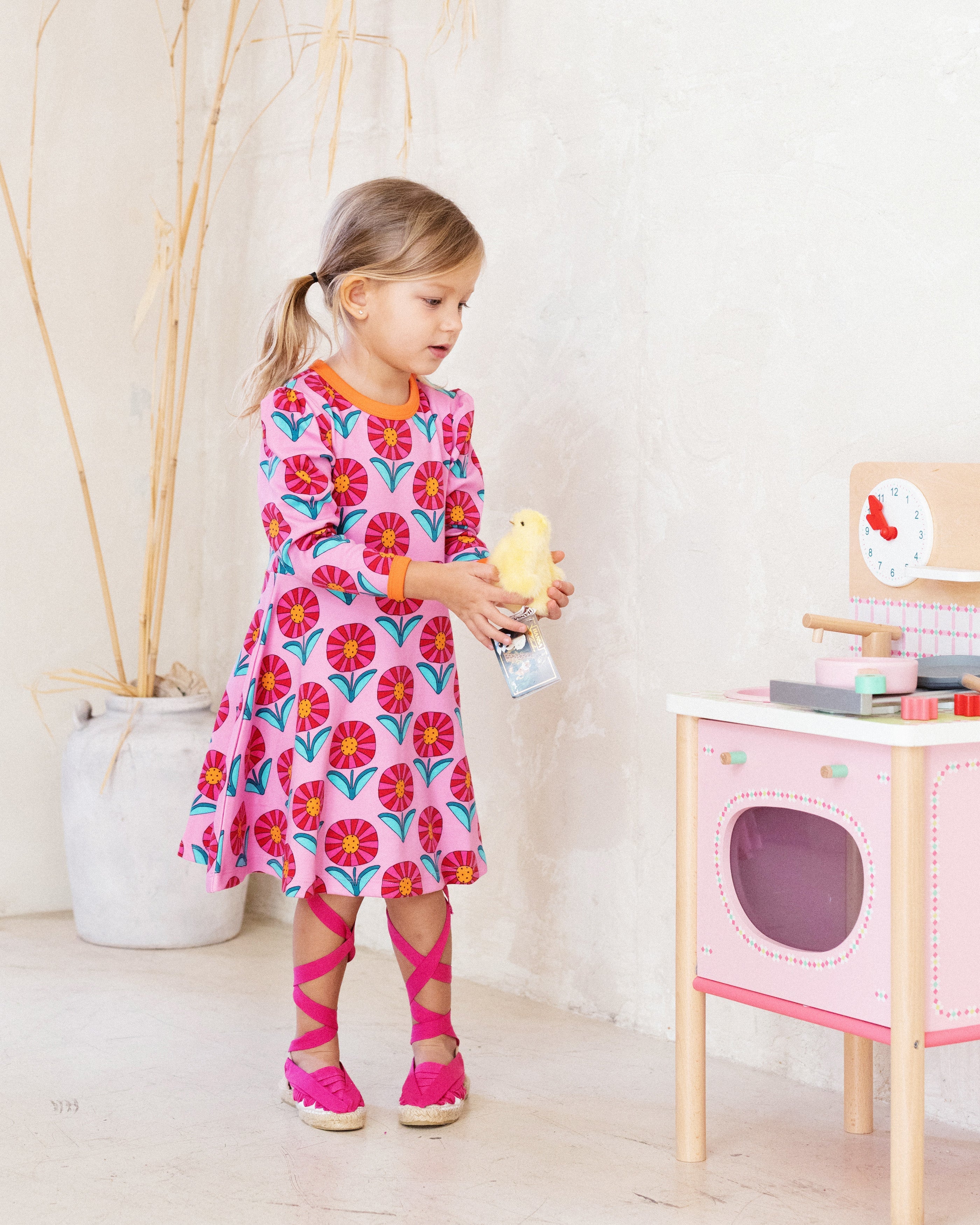 organic cotton - Mia Dress - Sunny Flower - Dress - Ameelo - baby kids clothing