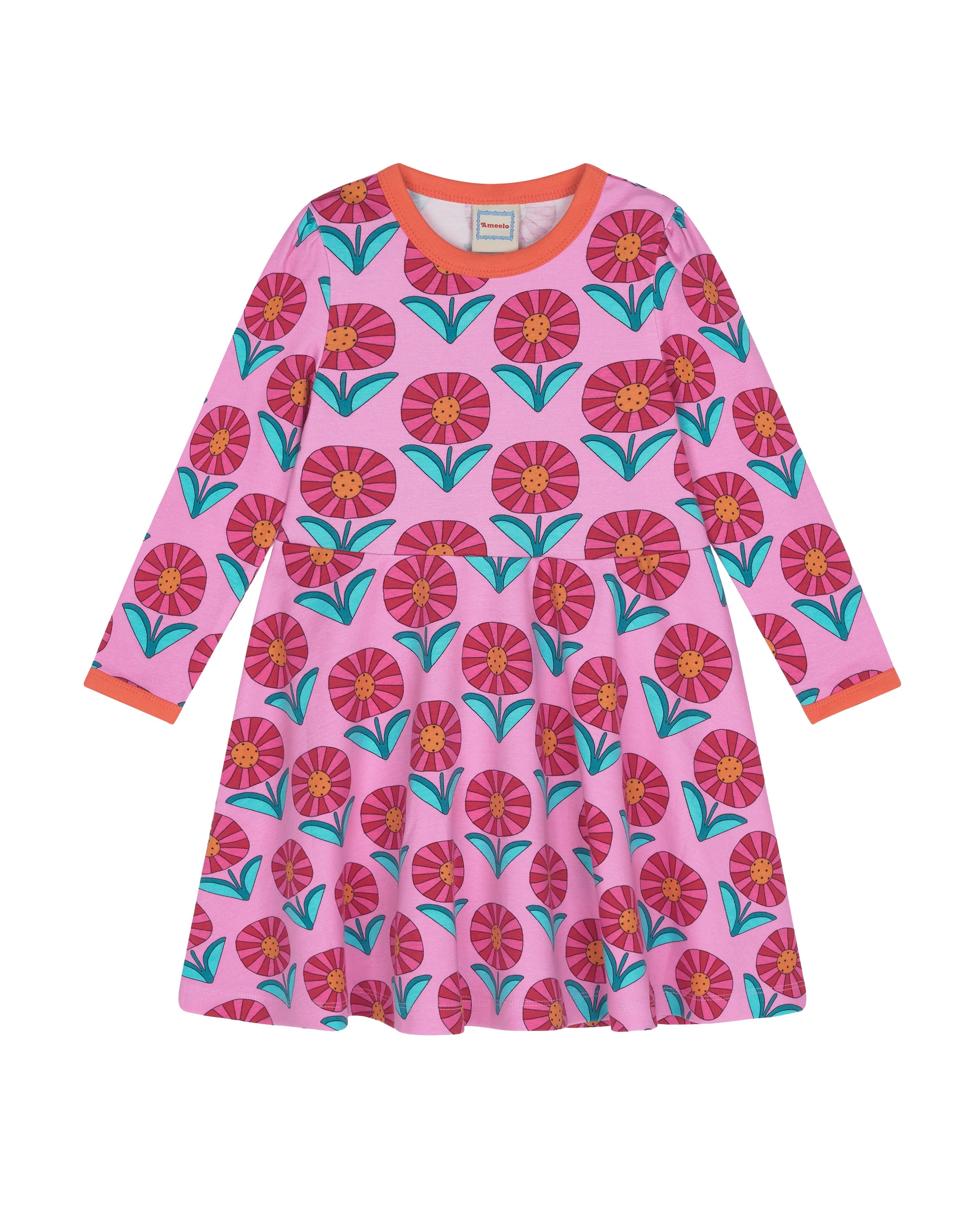 organic cotton - Mia Dress - Sunny Flower - Dress - Ameelo - baby kids clothing