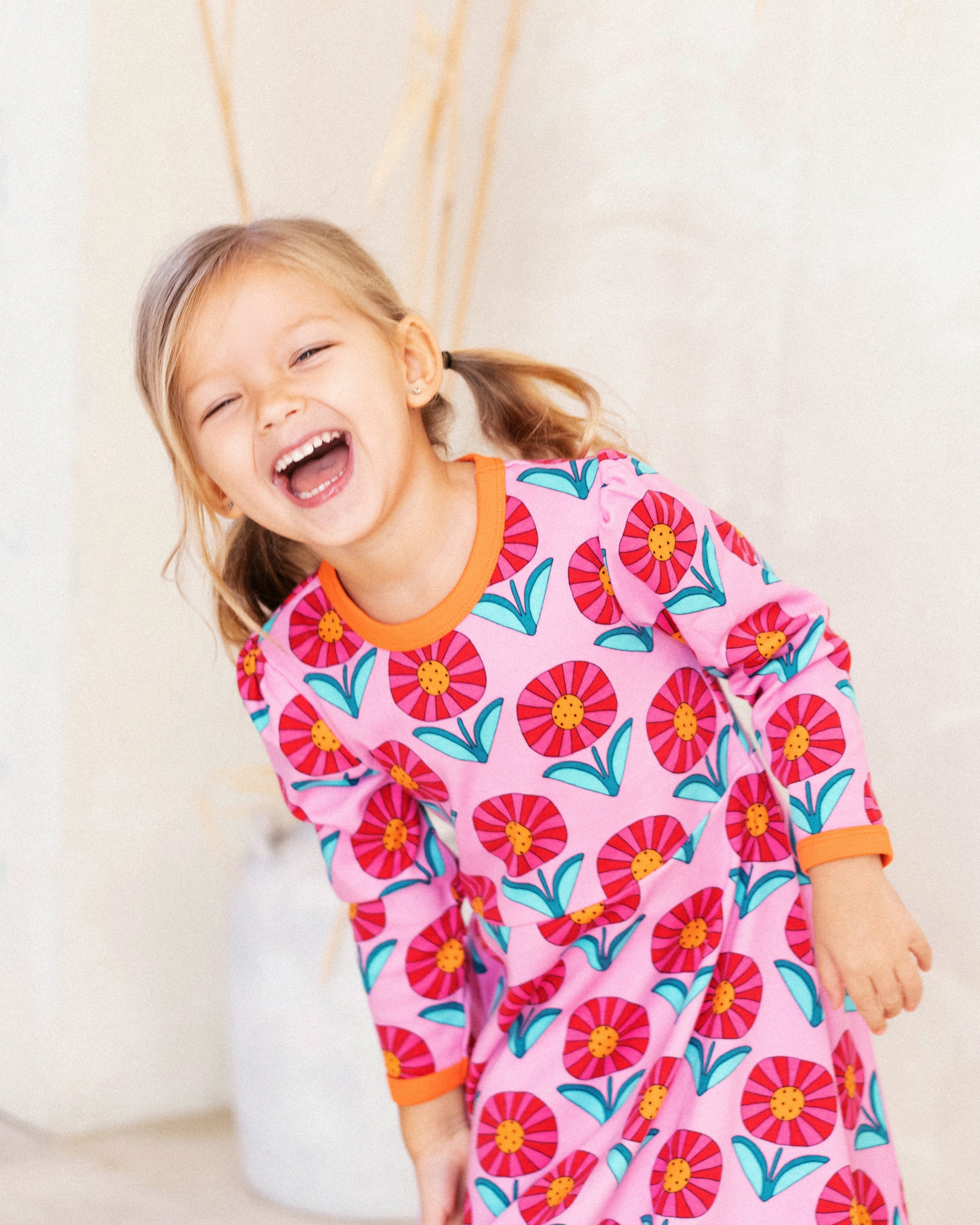 organic cotton - Mia Dress - Sunny Flower - Dress - Ameelo - baby kids clothing