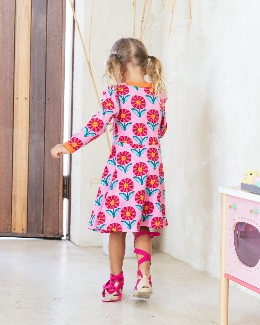 organic cotton - Mia Dress - Sunny Flower - Dress - Ameelo - baby kids clothing