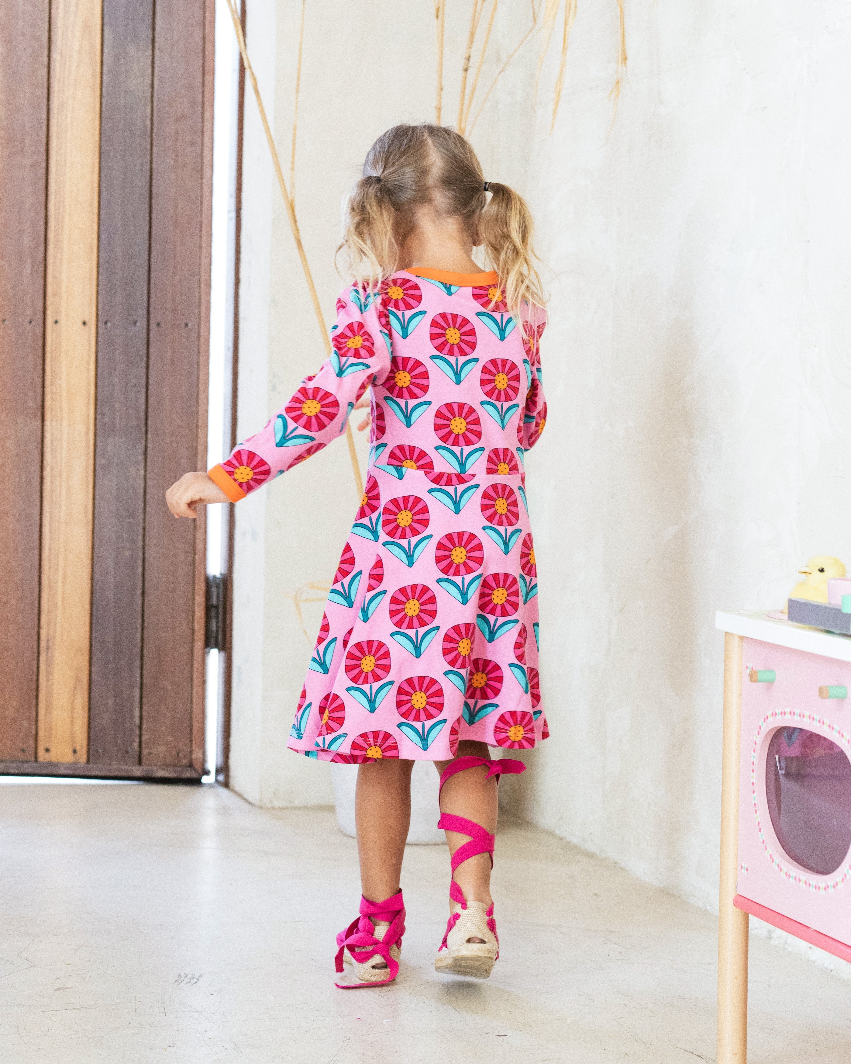 organic cotton - Mia Dress - Sunny Flower - Dress - Ameelo - baby kids clothing