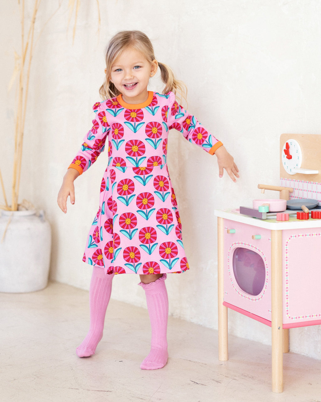 organic cotton - Mia Dress - Sunny Flower - Dress - Ameelo - baby kids clothing