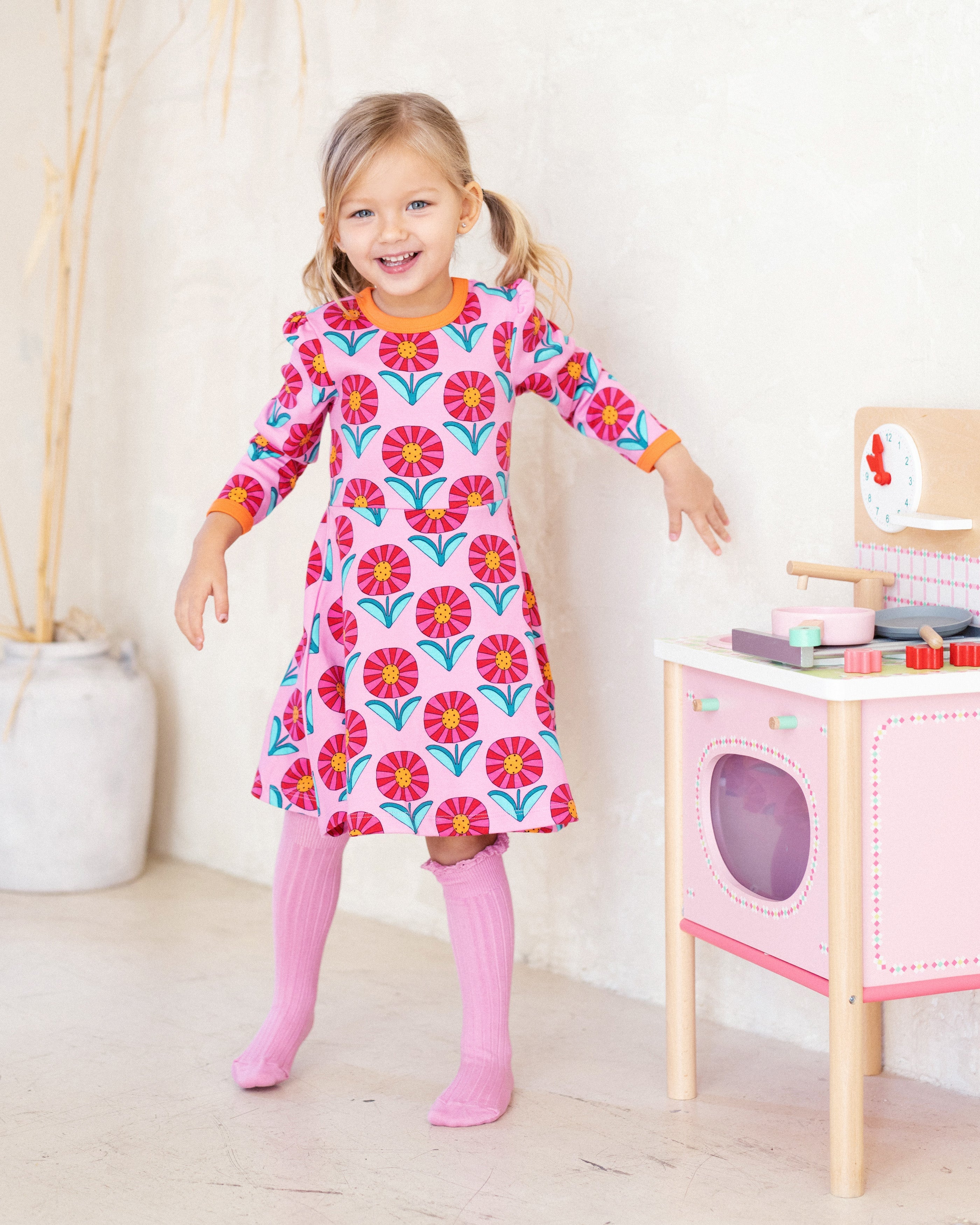 organic cotton - Mia Dress - Sunny Flower - Dress - Ameelo - baby kids clothing