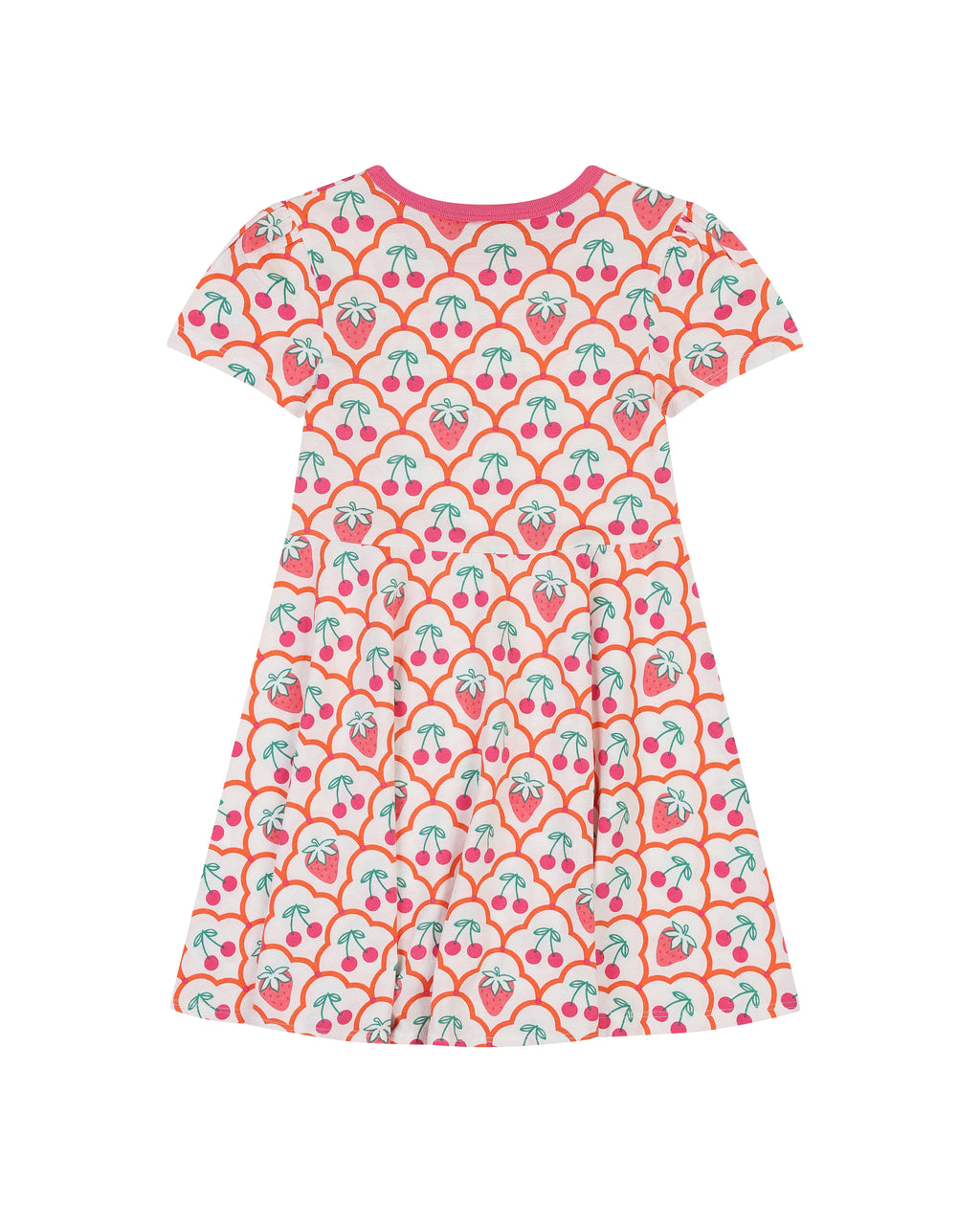 organic cotton - Ava Short Sleeve Dress - Cherry Berry - Dress - Ameelo - baby kids clothing