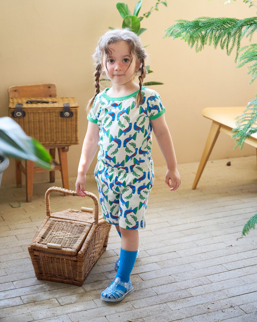organic cotton - Cody Short Sleeve T-Shirt - Blue Bird - T-Shirt - Ameelo - baby kids clothing