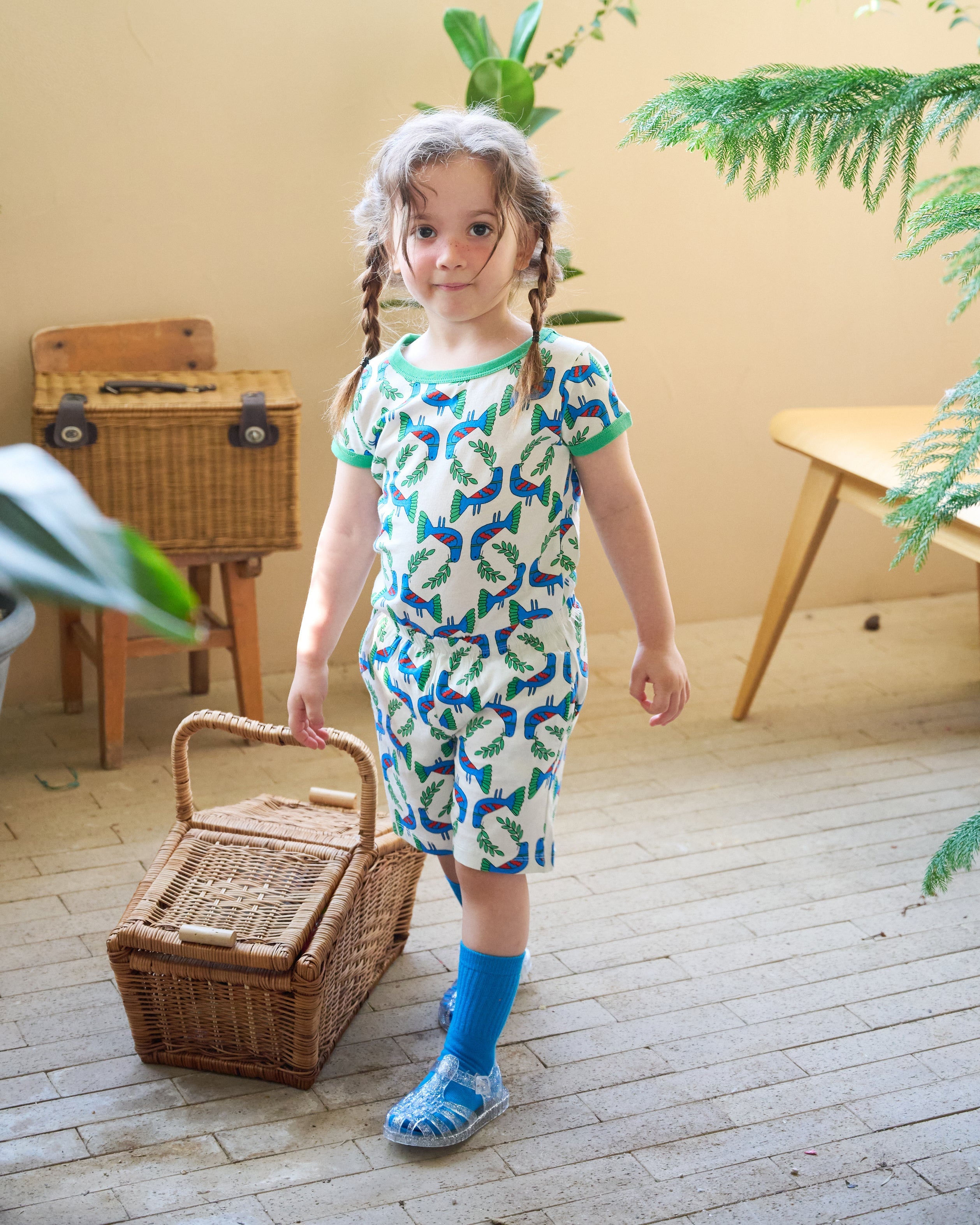 organic cotton - Cody Short Sleeve T-Shirt - Blue Bird - T-Shirt - Ameelo - baby kids clothing