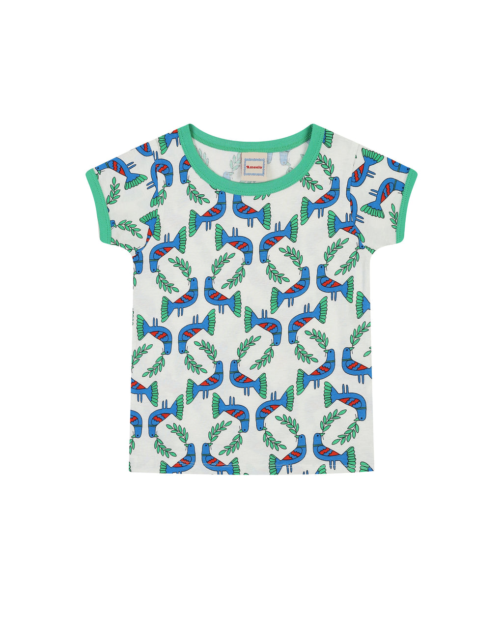 organic cotton - Cody Short Sleeve T-Shirt - Blue Bird - T-Shirt - Ameelo - baby kids clothing