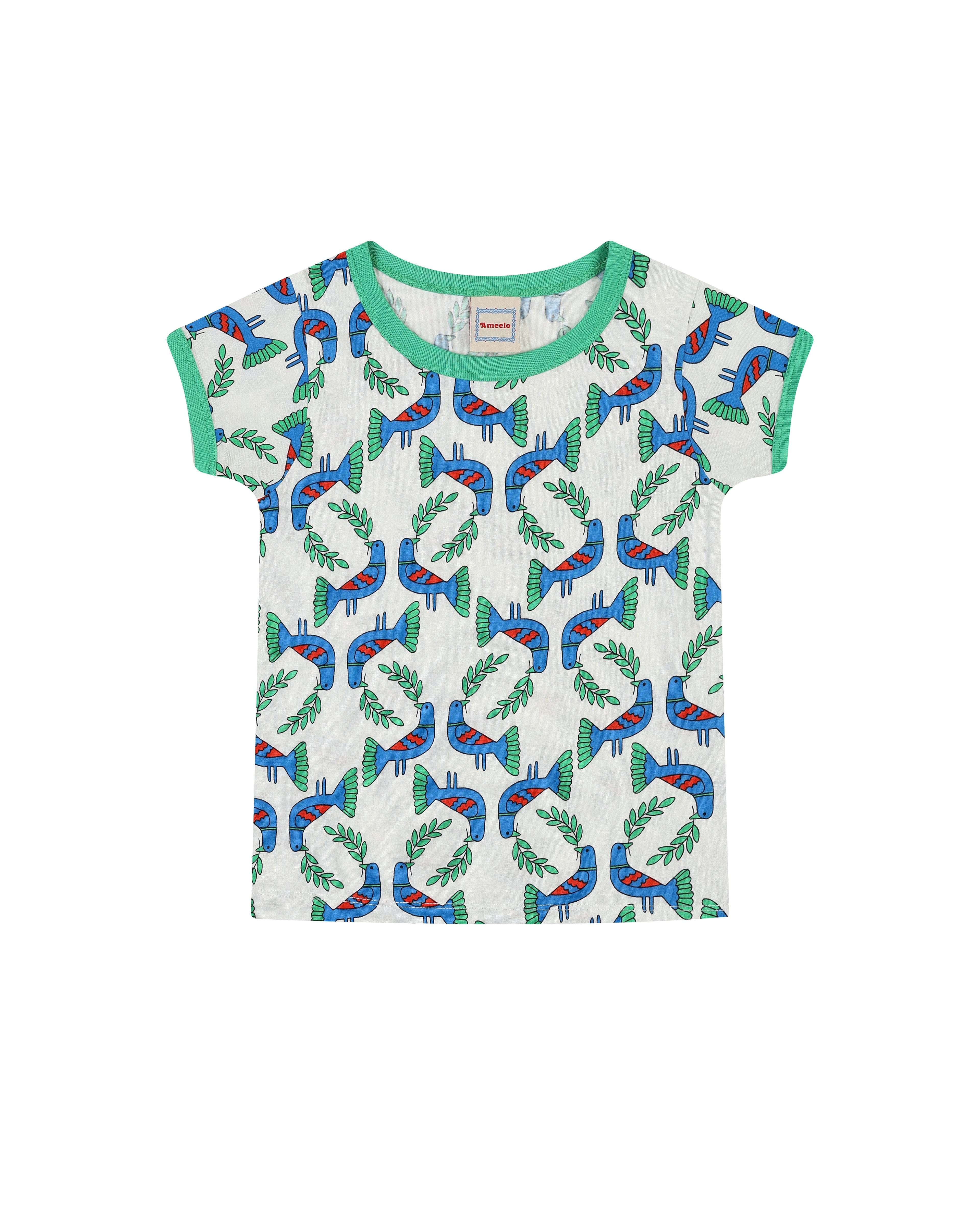 organic cotton - Cody Short Sleeve T-Shirt - Blue Bird - T-Shirt - Ameelo - baby kids clothing