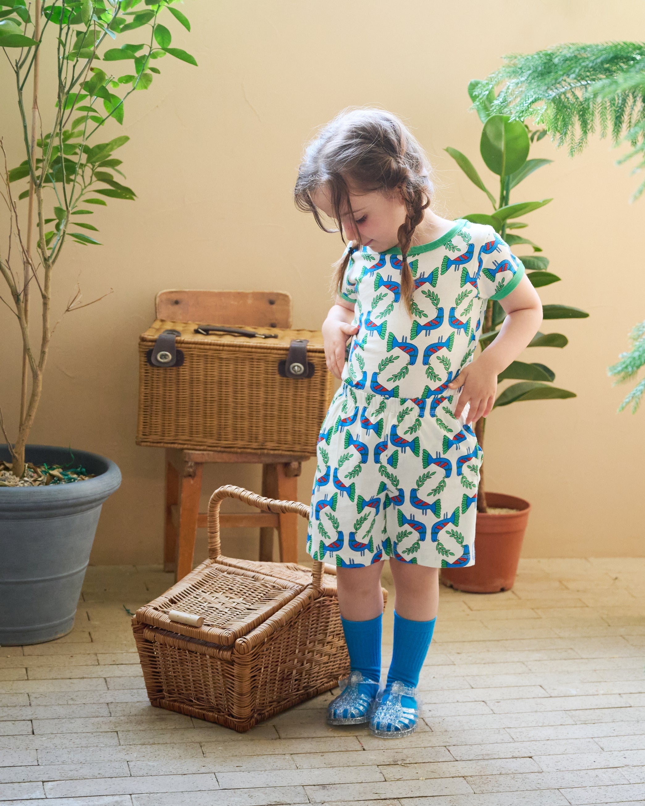 organic cotton - Cody Short Sleeve T-Shirt - Blue Bird - T-Shirt - Ameelo - baby kids clothing