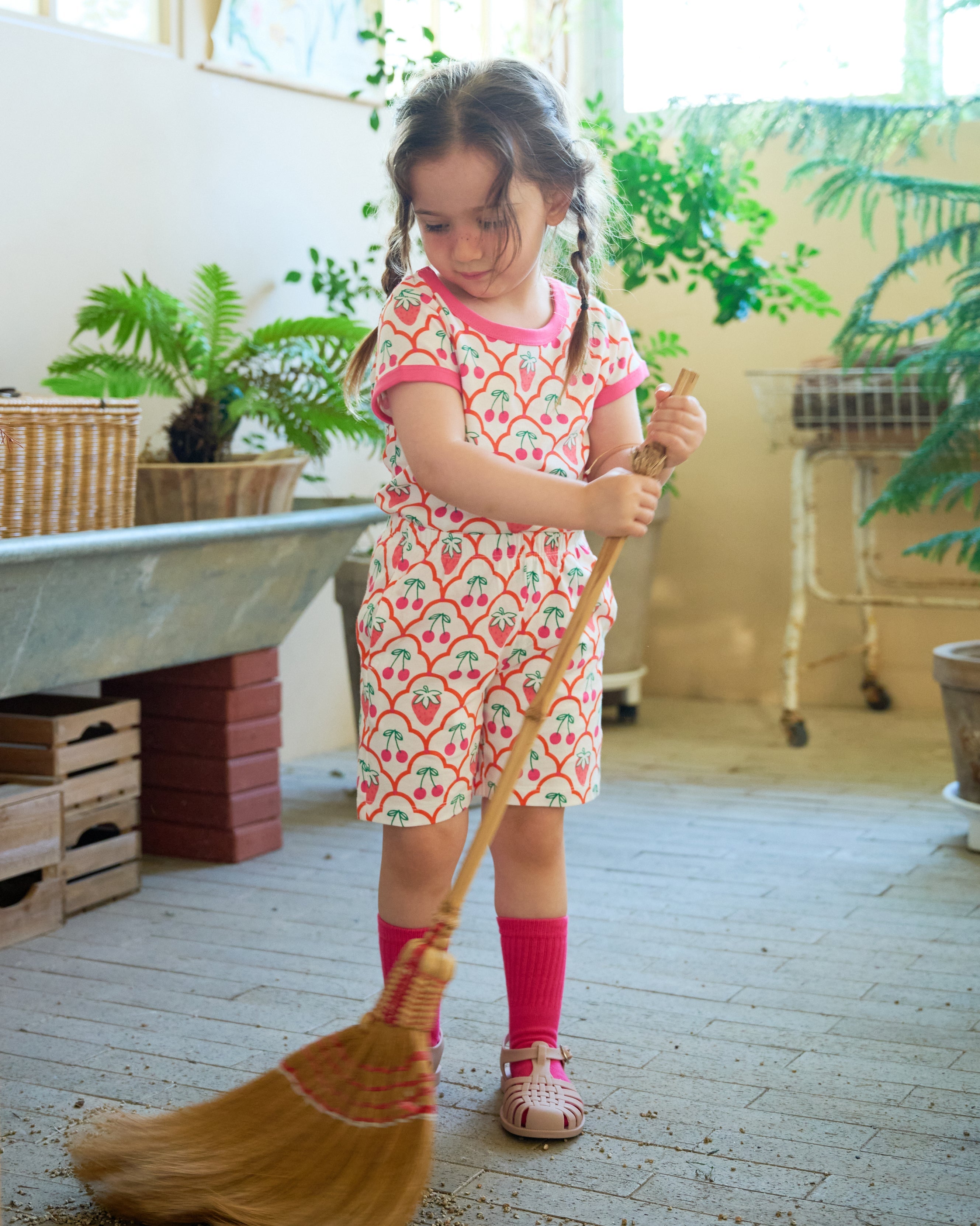 organic cotton - Cody Short Sleeve T-Shirt - Cherry Berry - T-Shirt - Ameelo - baby kids clothing