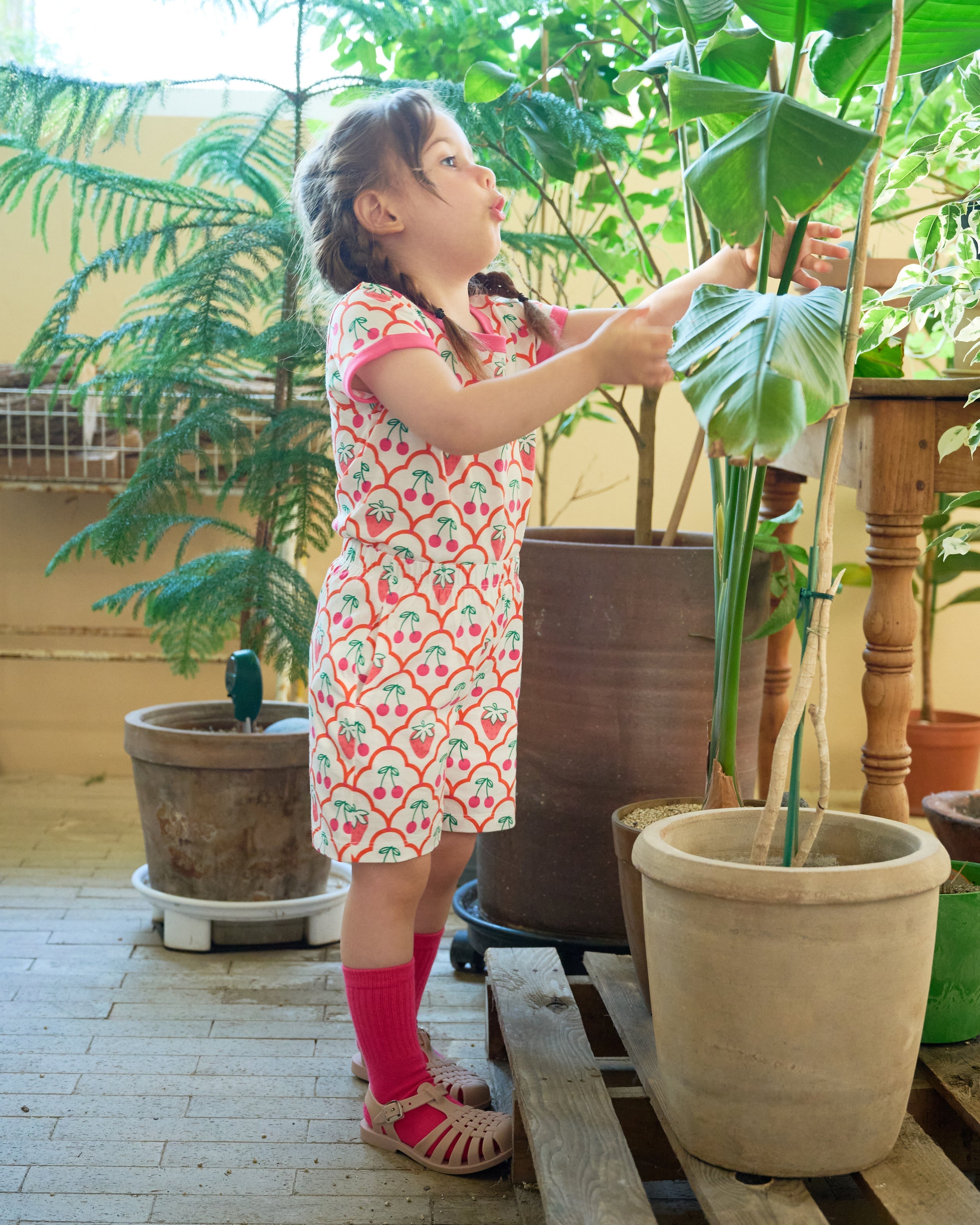 organic cotton - Cody Short Sleeve T-Shirt - Cherry Berry - T-Shirt - Ameelo - baby kids clothing