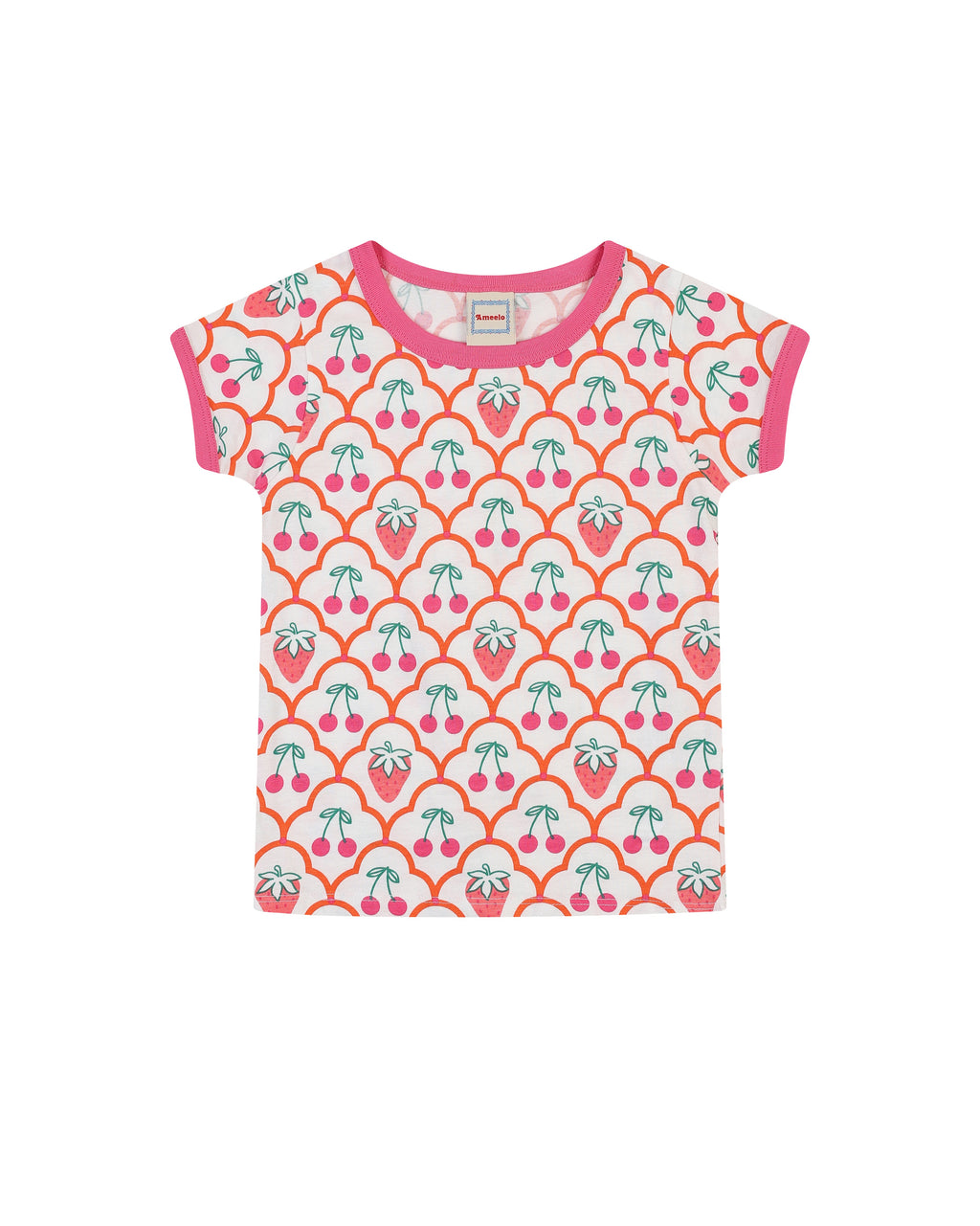 organic cotton - Cody Short Sleeve T-Shirt - Cherry Berry - T-Shirt - Ameelo - baby kids clothing