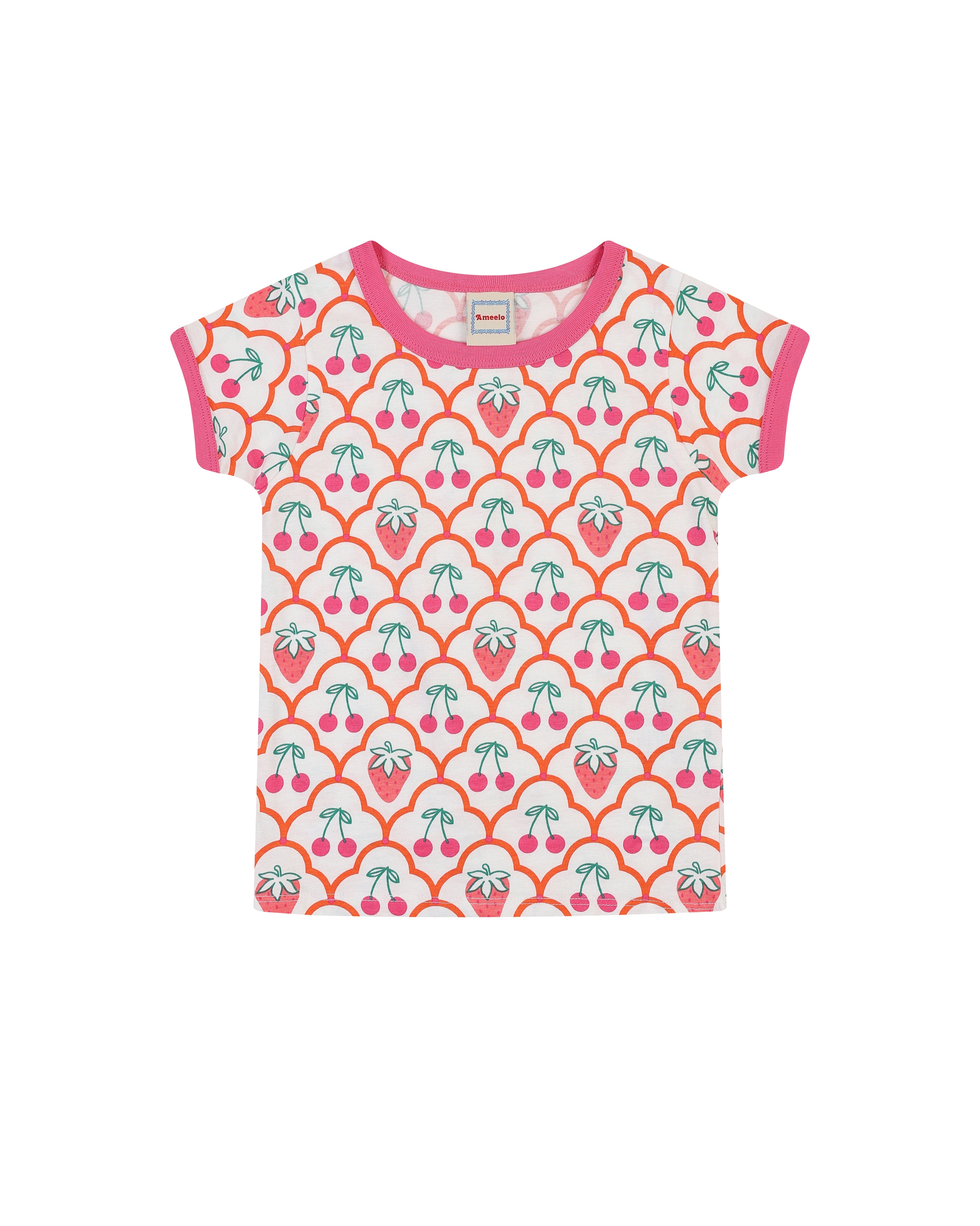 organic cotton - Cody Short Sleeve T-Shirt - Cherry Berry - T-Shirt - Ameelo - baby kids clothing