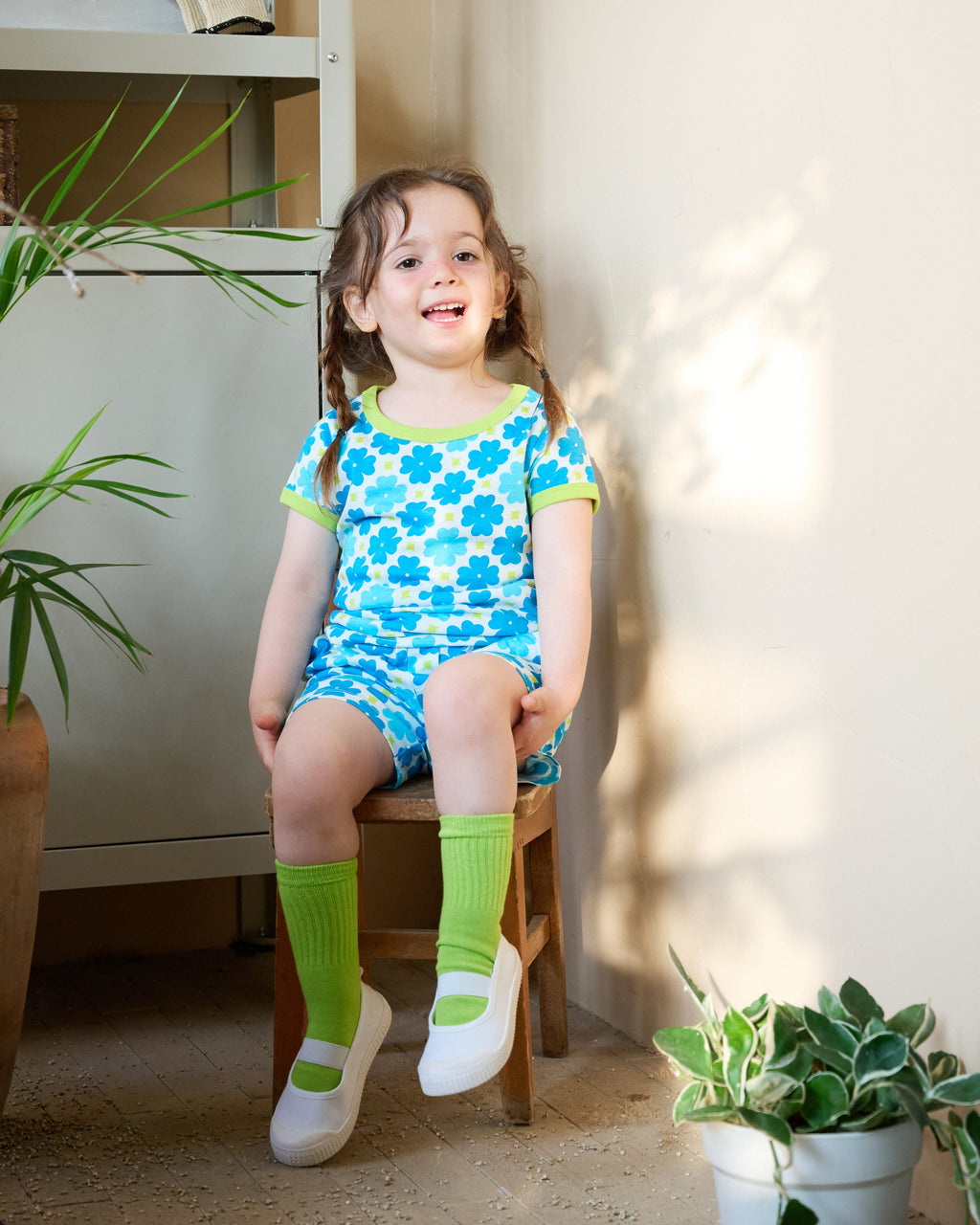 organic cotton - Cody Short Sleeve T-Shirt - Sky Clover - T-Shirt - Ameelo - baby kids clothing