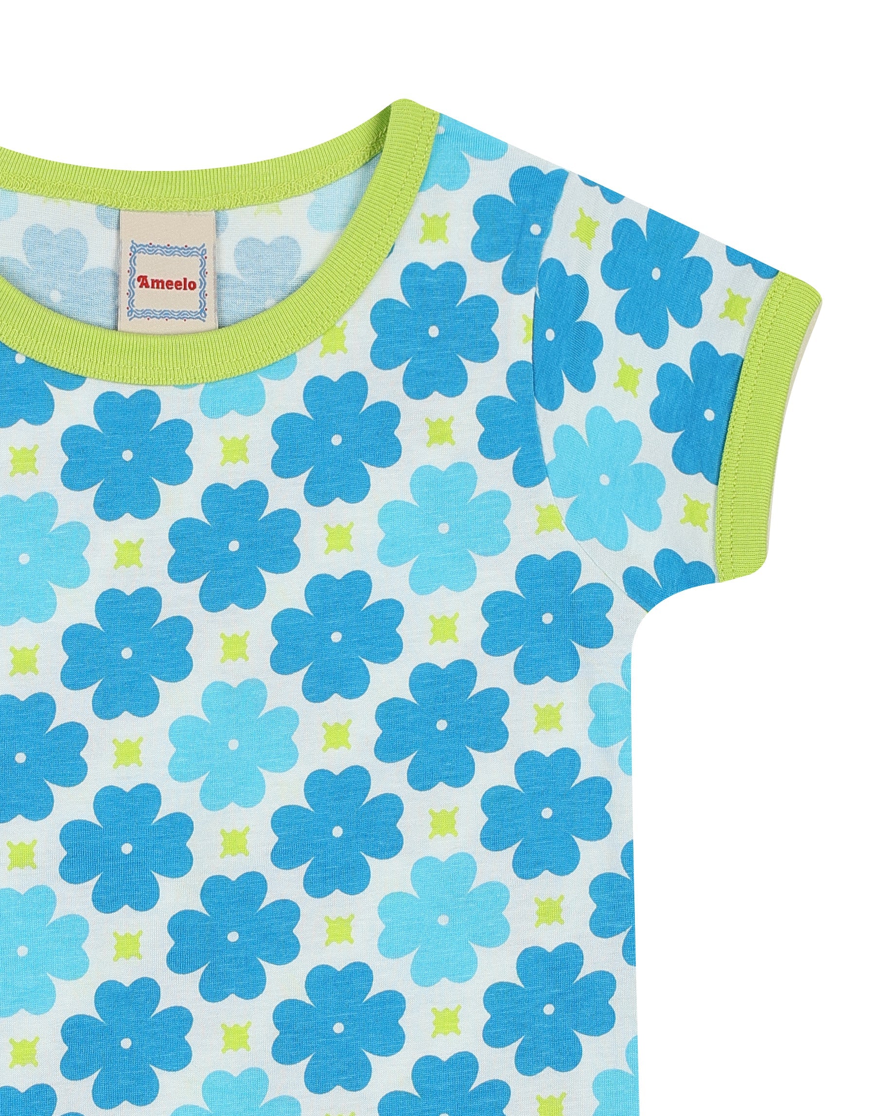 organic cotton - Cody Short Sleeve T-Shirt - Sky Clover - T-Shirt - Ameelo - baby kids clothing