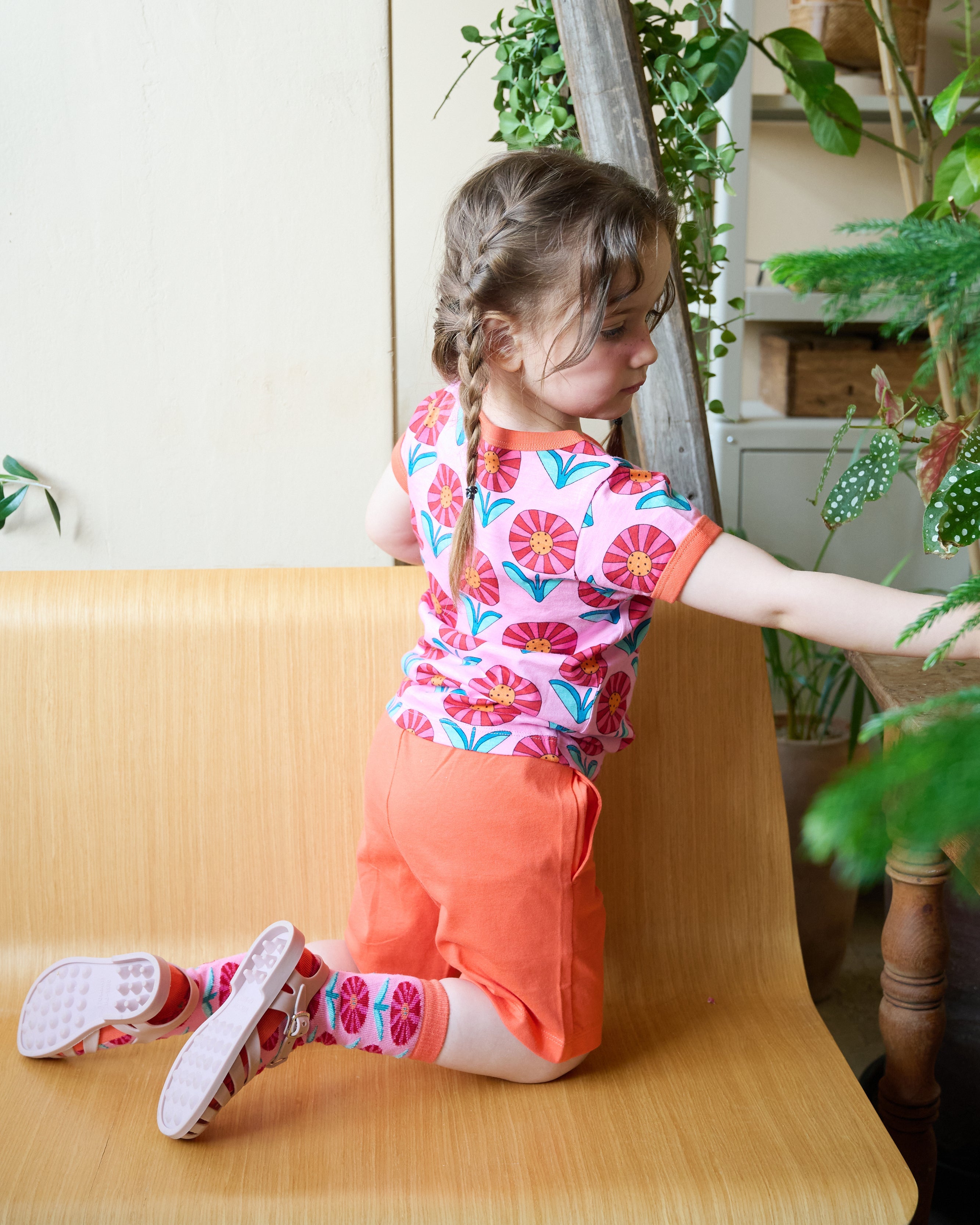 organic cotton - Cody Short Sleeve T-Shirt - Sunny Flower - T-Shirt - Ameelo - baby kids clothing