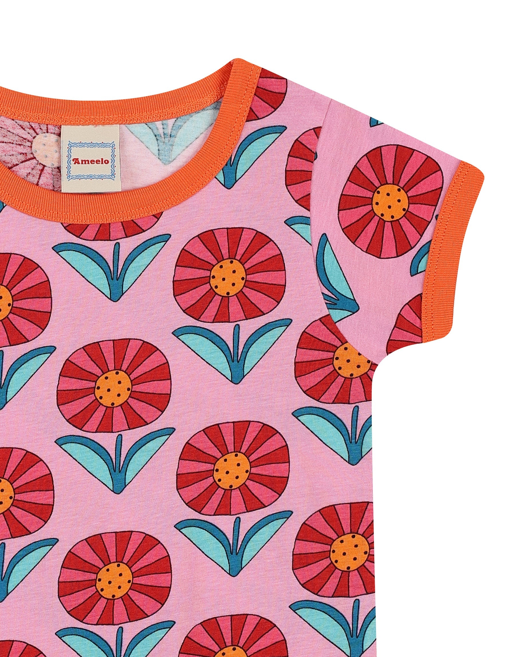 organic cotton - Cody Short Sleeve T-Shirt - Sunny Flower - T-Shirt - Ameelo - baby kids clothing