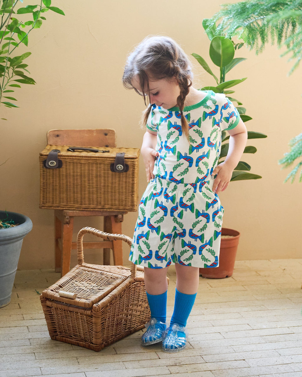 organic cotton - Cody Shorts - Blue Bird - Pants - Ameelo - baby kids clothing