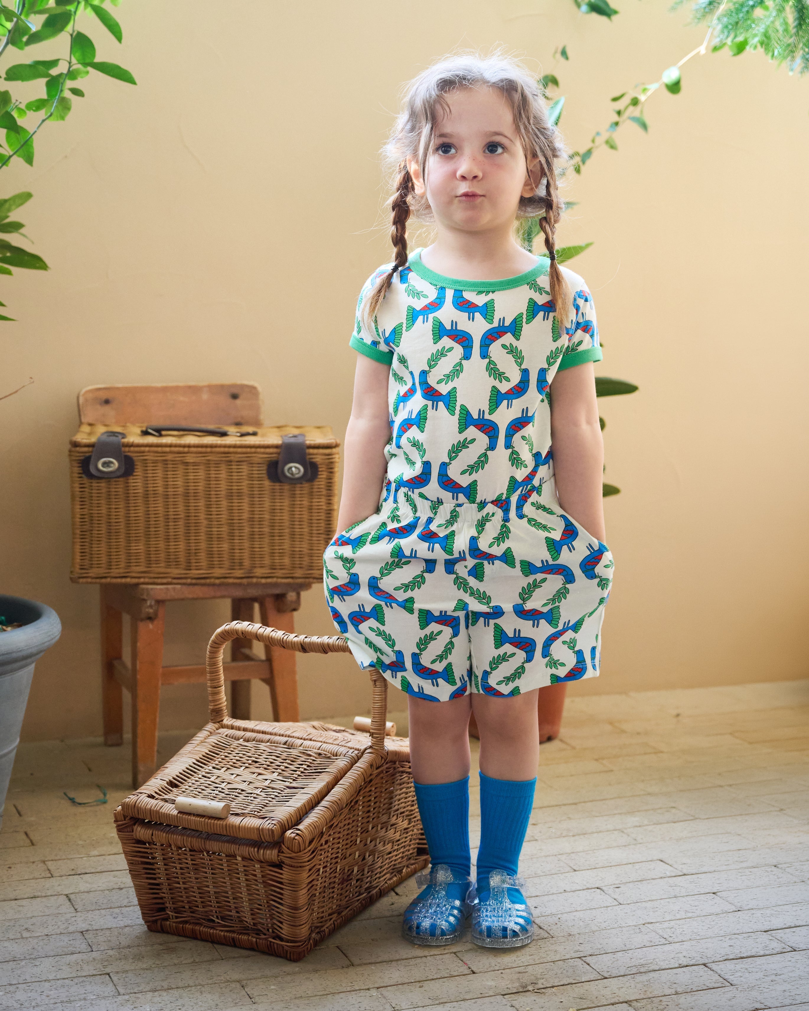 organic cotton - Cody Shorts - Blue Bird - Pants - Ameelo - baby kids clothing