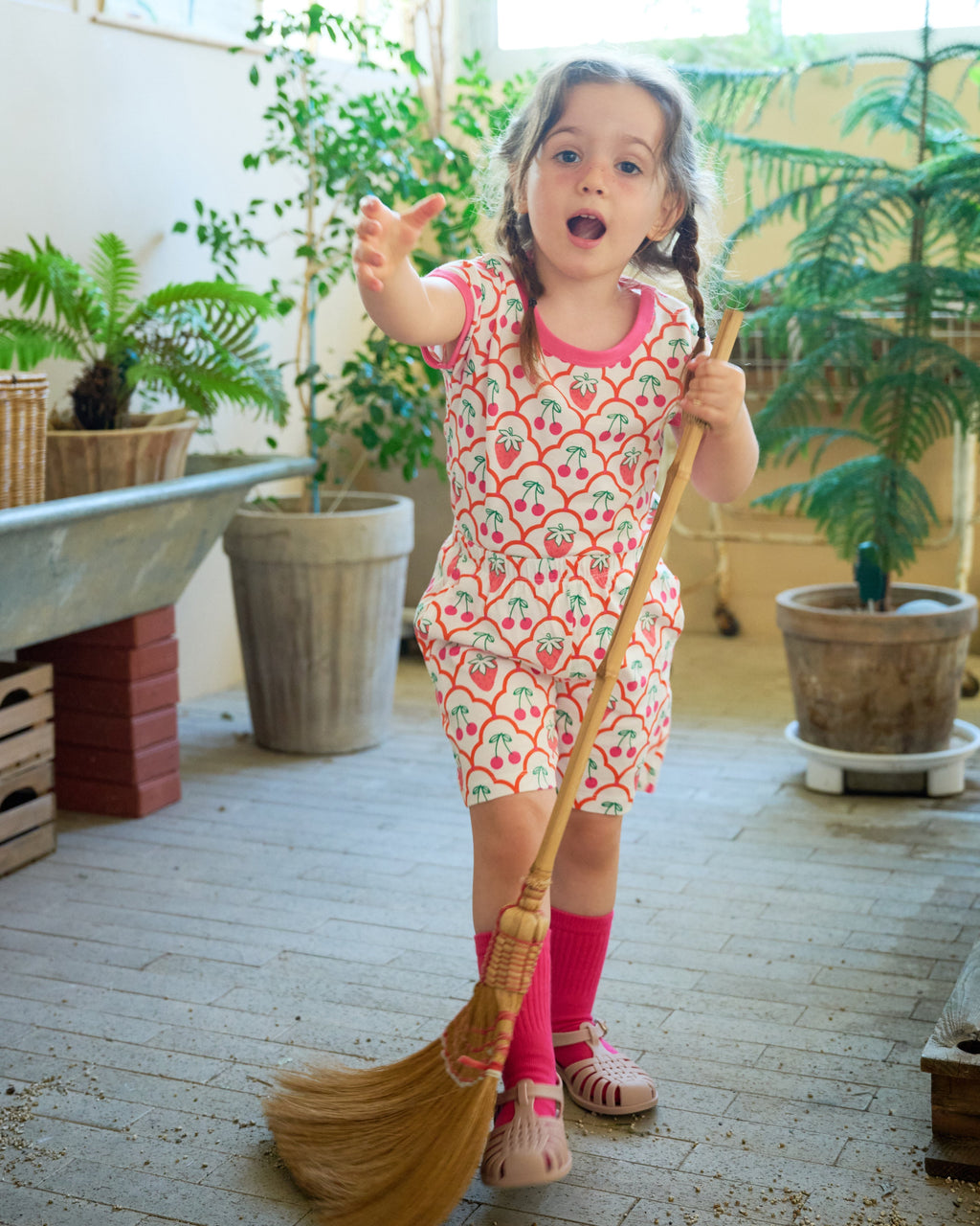 organic cotton - Cody Shorts - Cherry Berry - Pants - Ameelo - baby kids clothing