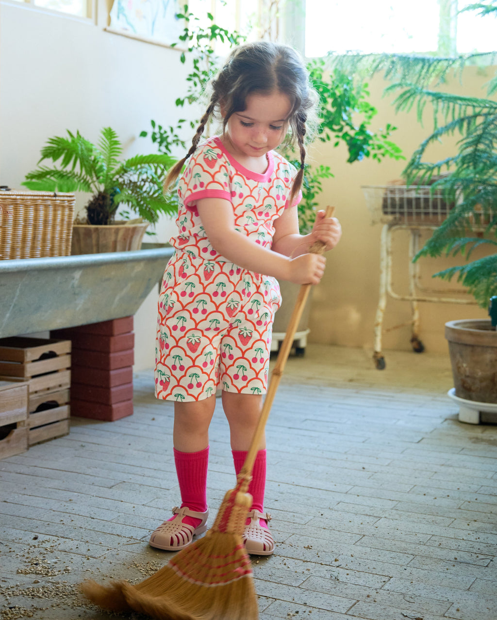 organic cotton - Cody Shorts - Cherry Berry - Pants - Ameelo - baby kids clothing