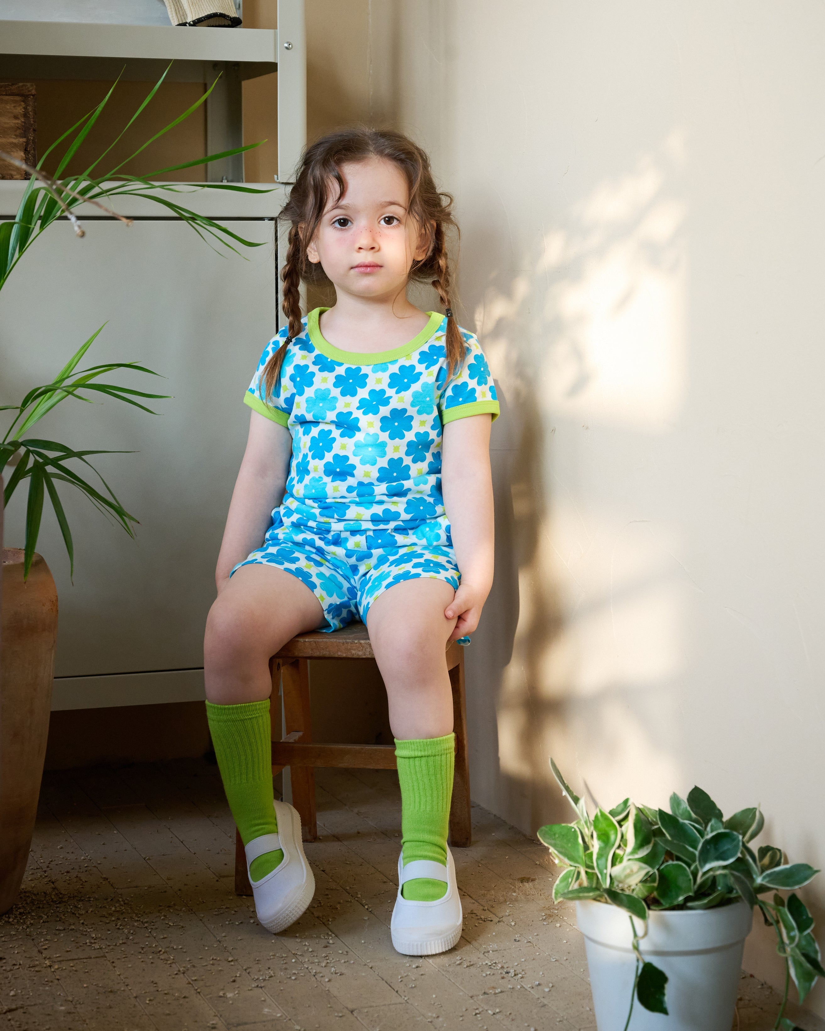 organic cotton - Cody Shorts - Sky Clover - Pants - Ameelo - baby kids clothing