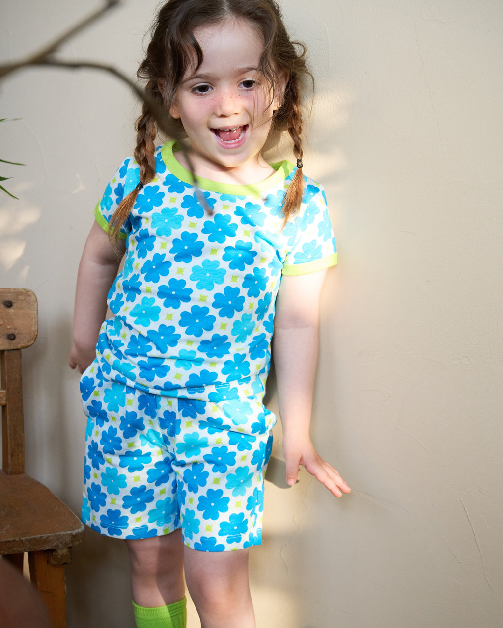 organic cotton - Cody Shorts - Sky Clover - Pants - Ameelo - baby kids clothing
