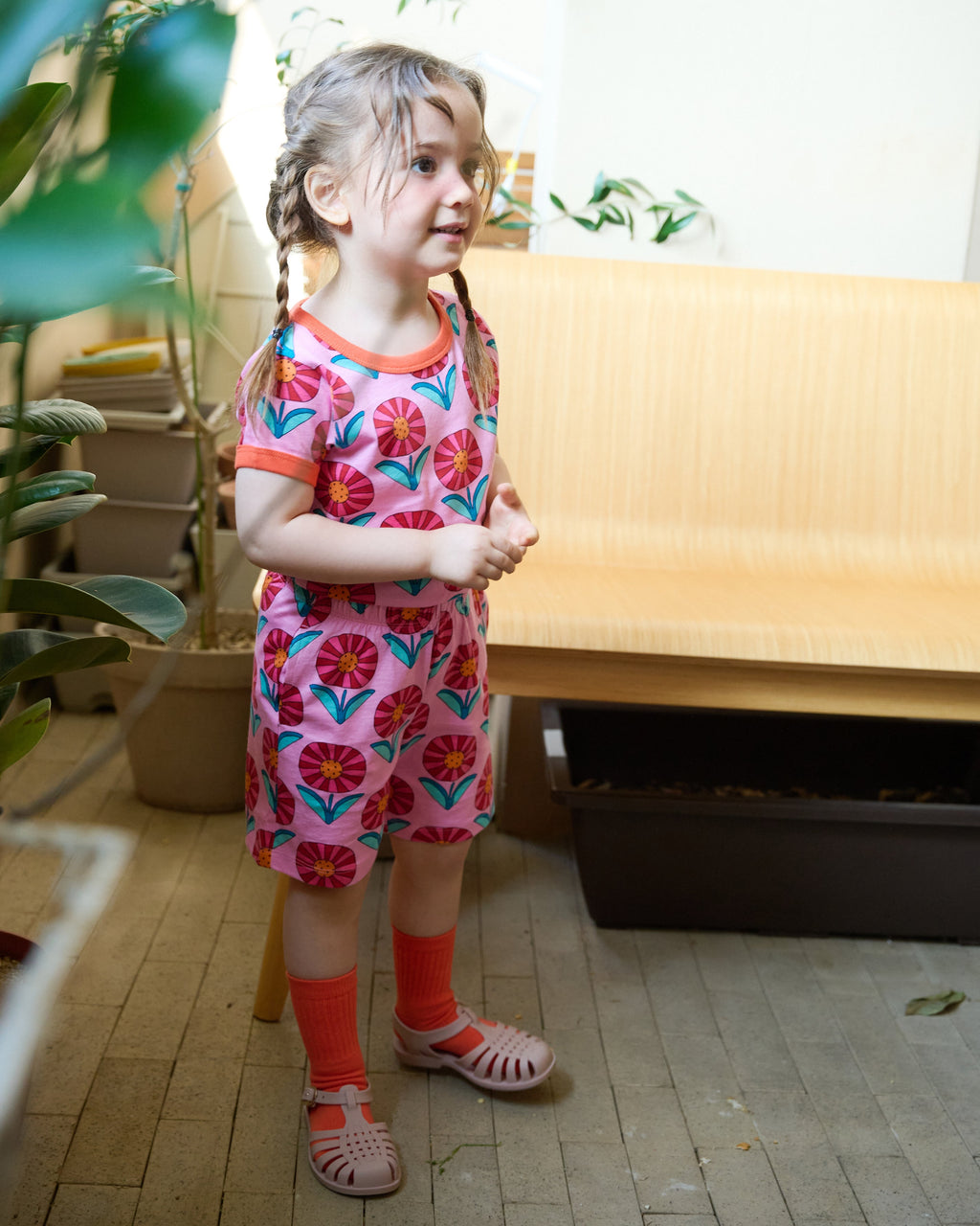 organic cotton - Cody Shorts - Sunny Flower - Pants - Ameelo - baby kids clothing