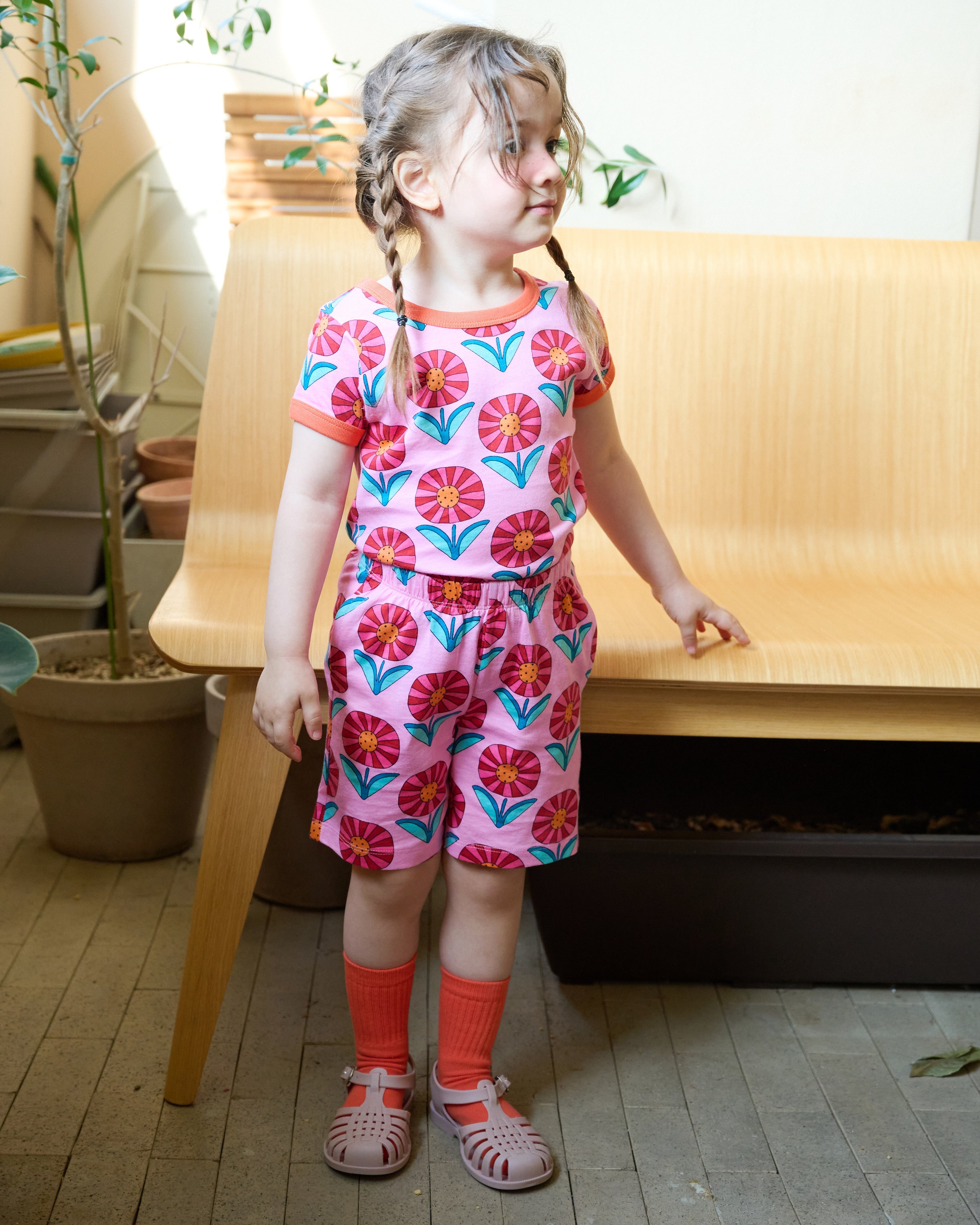 organic cotton - Cody Shorts - Sunny Flower - Pants - Ameelo - baby kids clothing