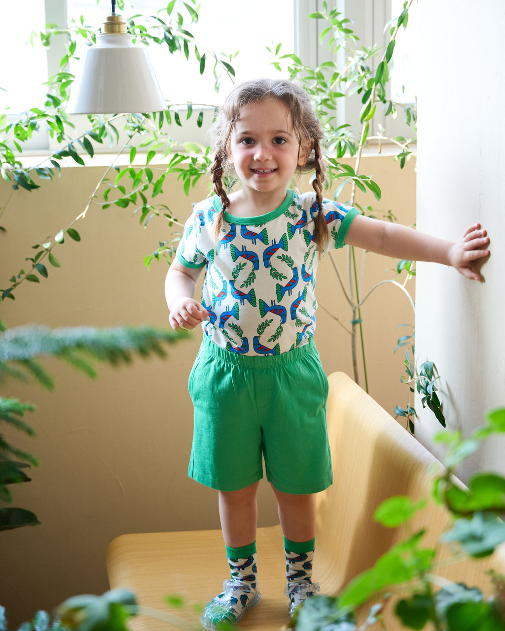 organic cotton - Jody Shorts - Green - Pants - Ameelo - baby kids clothing