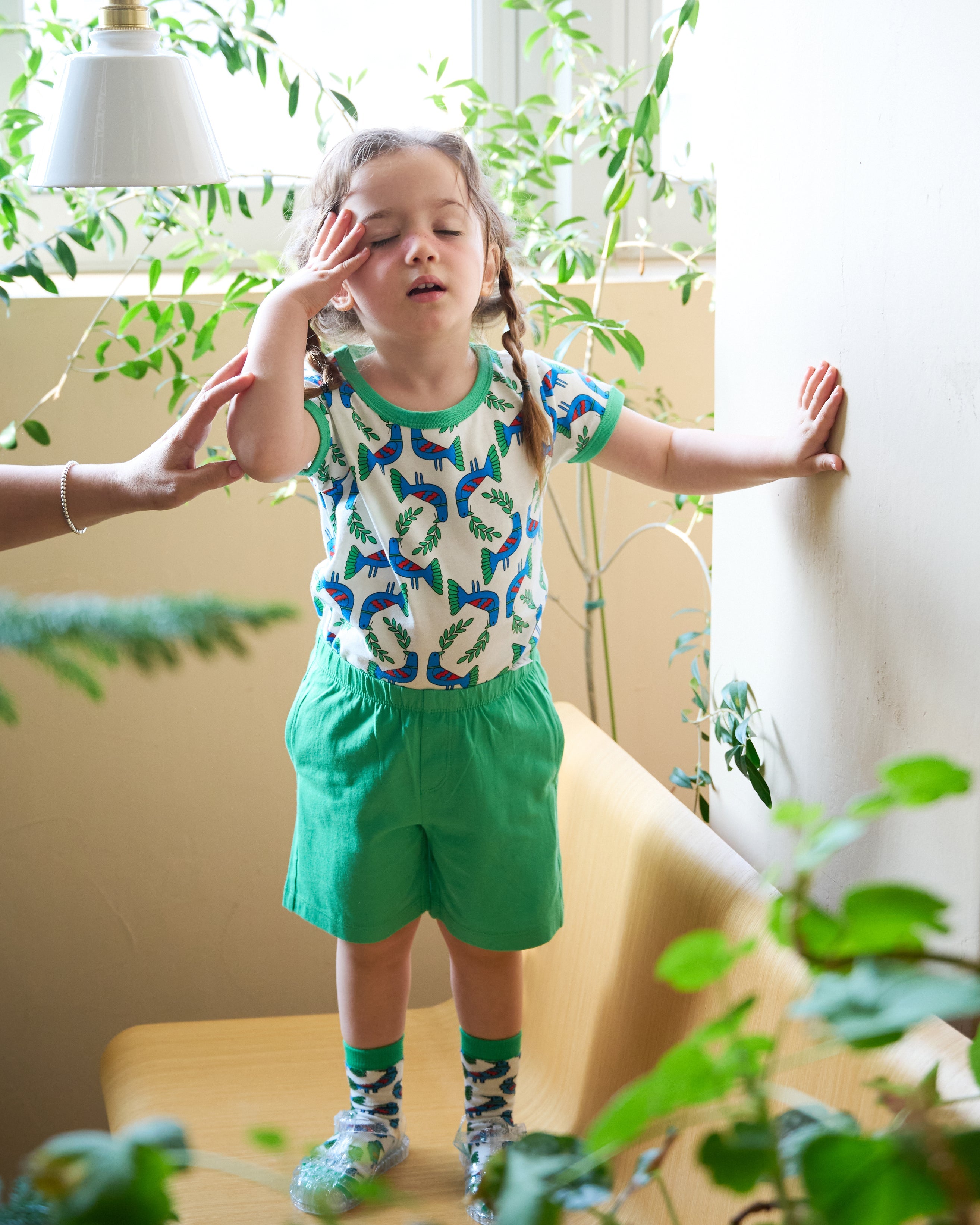 organic cotton - Jody Shorts - Green - Pants - Ameelo - baby kids clothing