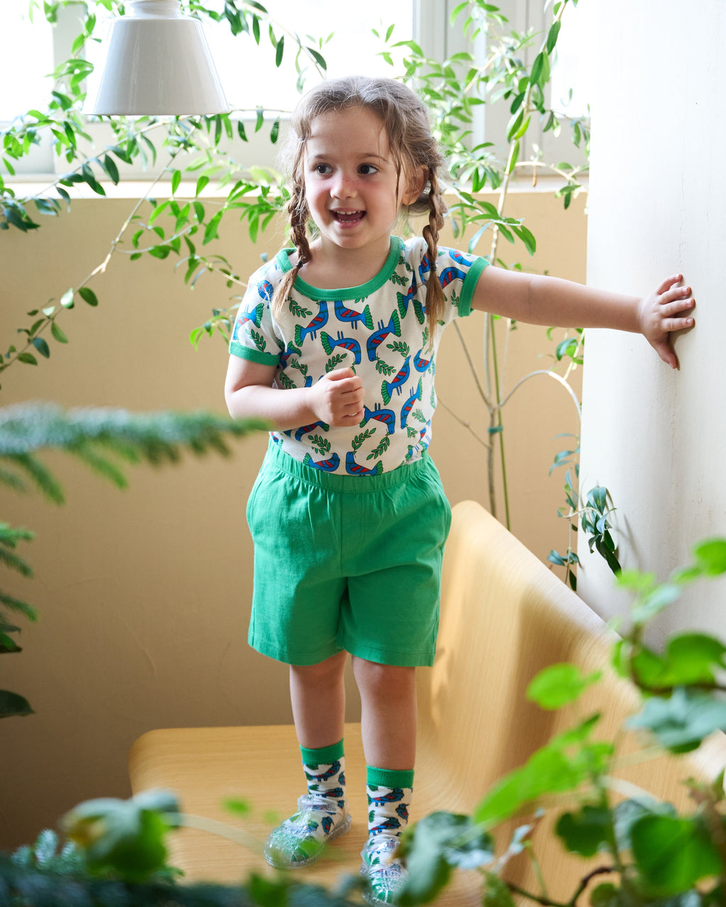 organic cotton - Jody Shorts - Green - Pants - Ameelo - baby kids clothing