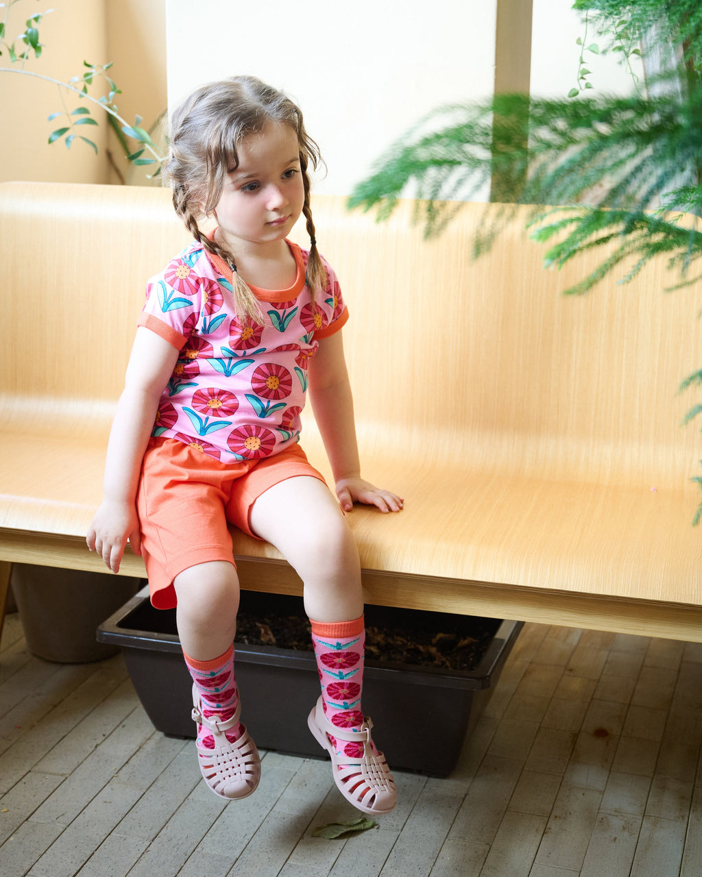 organic cotton - Jody Shorts - Orange - Pants - Ameelo - baby kids clothing
