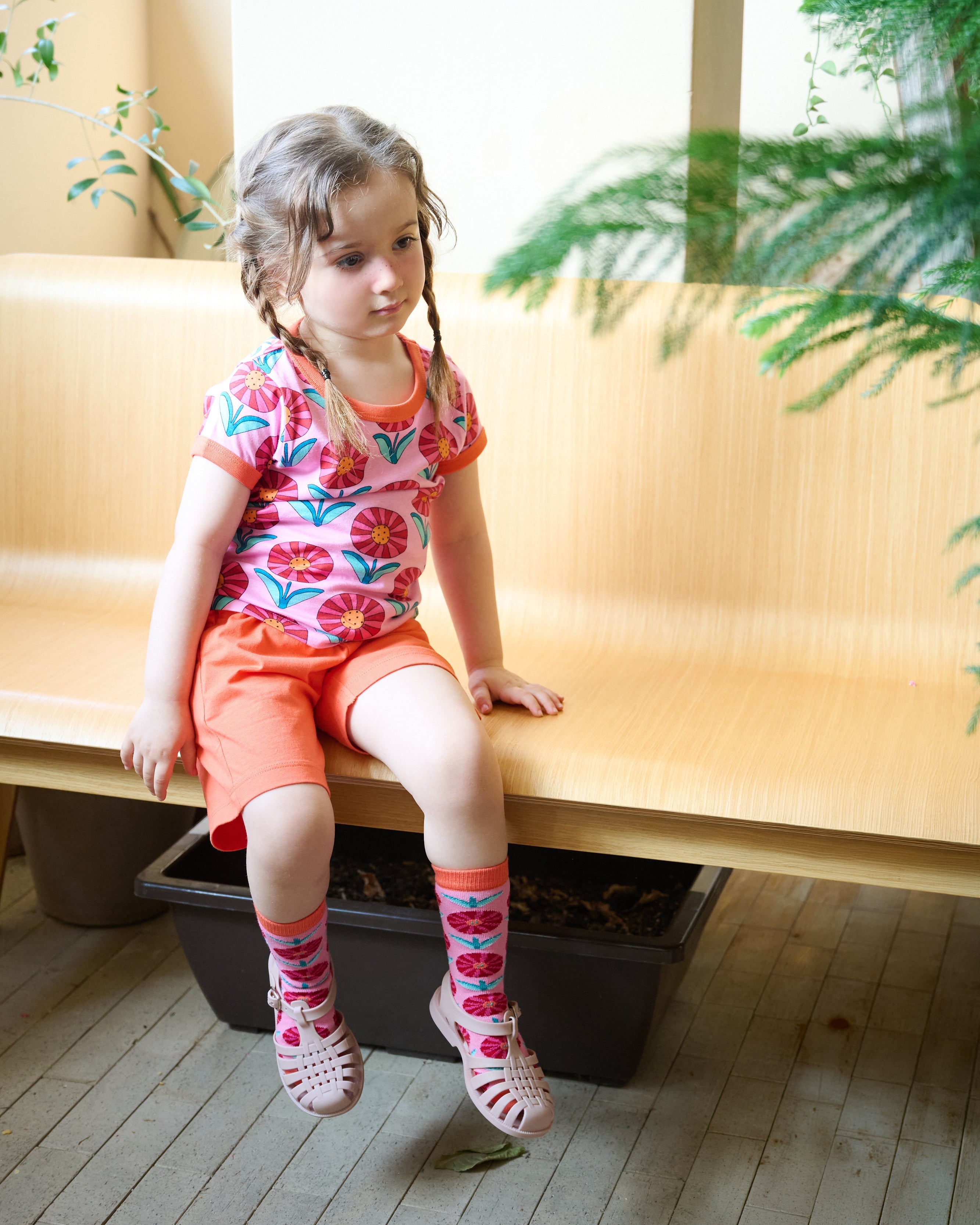 organic cotton - Jody Shorts - Orange - Pants - Ameelo - baby kids clothing