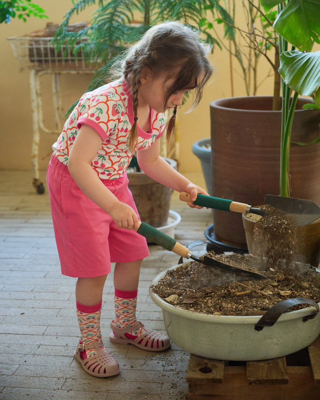 organic cotton - Jody Shorts - Pink - Pants - Ameelo - baby kids clothing