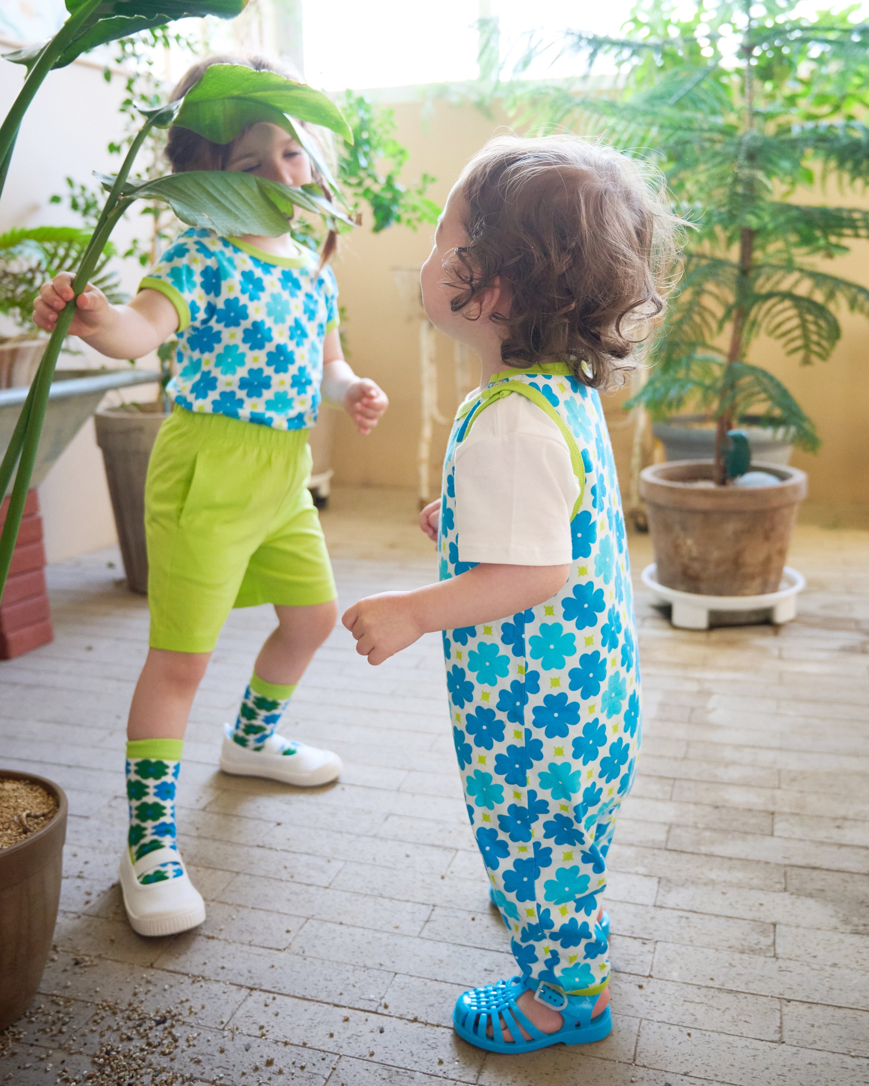 organic cotton - Jody Shorts - Yellow Green - Pants - Ameelo - baby kids clothing