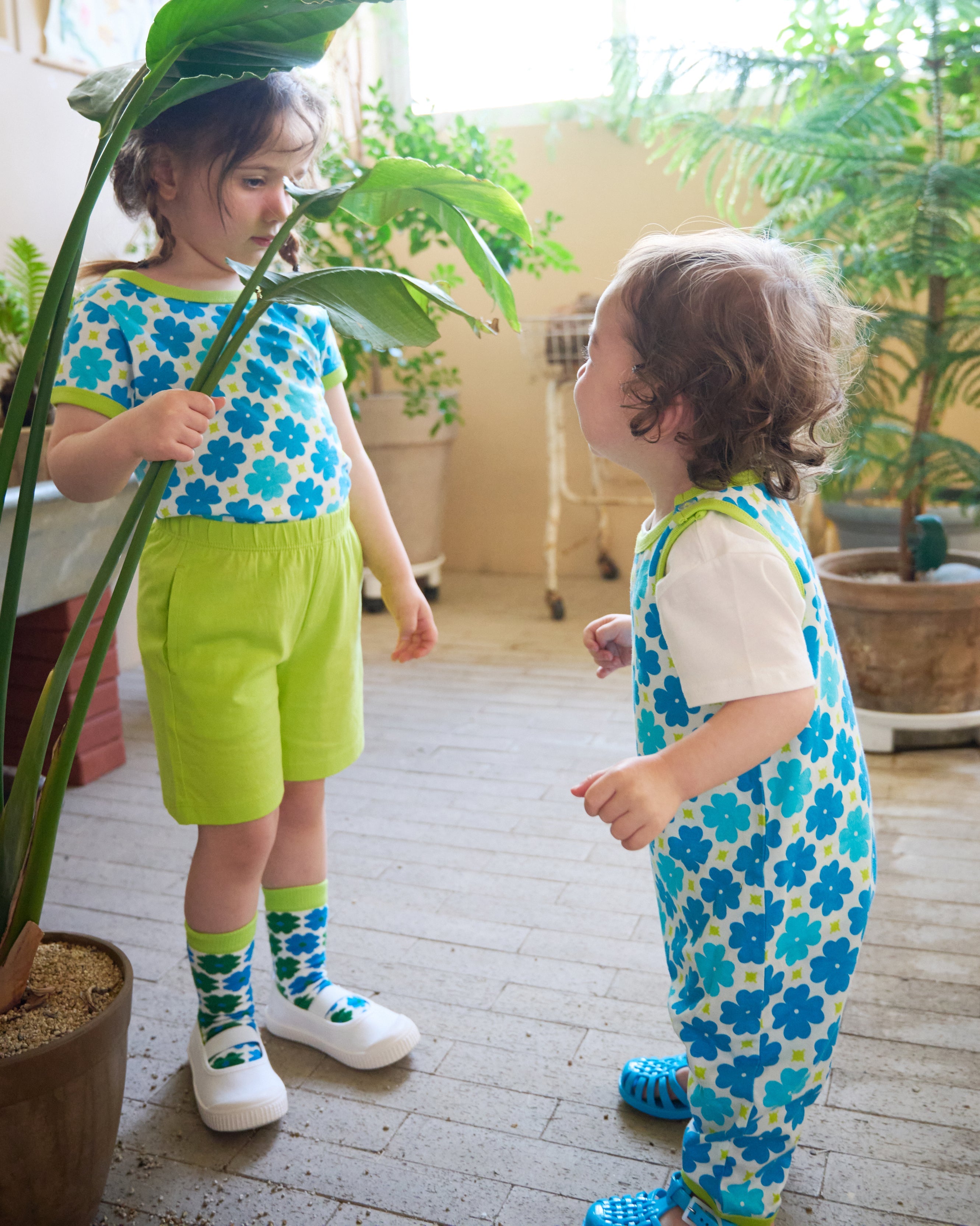 organic cotton - Jody Shorts - Yellow Green - Pants - Ameelo - baby kids clothing
