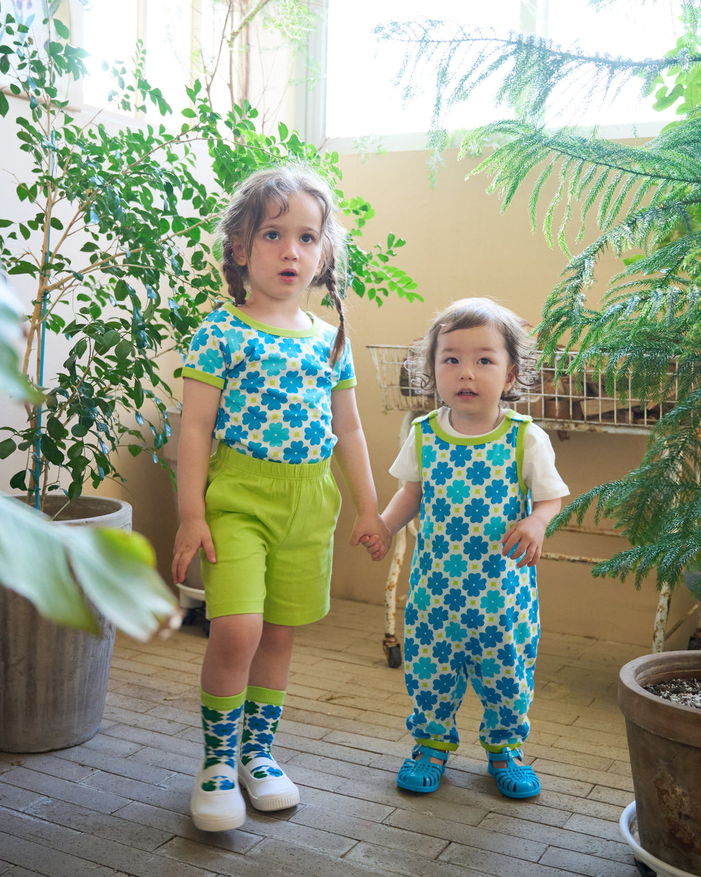 organic cotton - Jody Shorts - Yellow Green - Pants - Ameelo - baby kids clothing